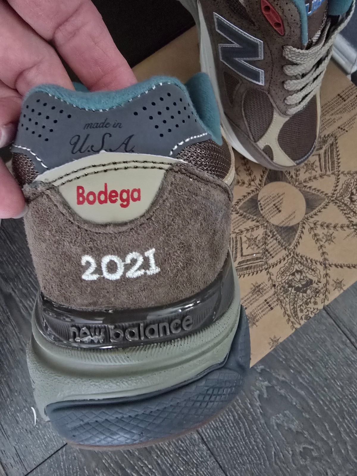 Size 9.5 -Bodega x New Balance 990v3 Made In USA Anniversary UNISEX