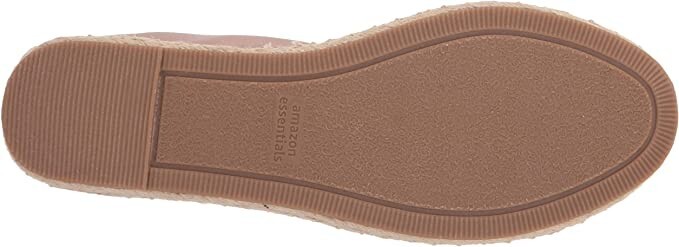 Amazon Essentials Women’s Espadrille Ballet Flat Faux Leather DUSTY PINK BEIGE