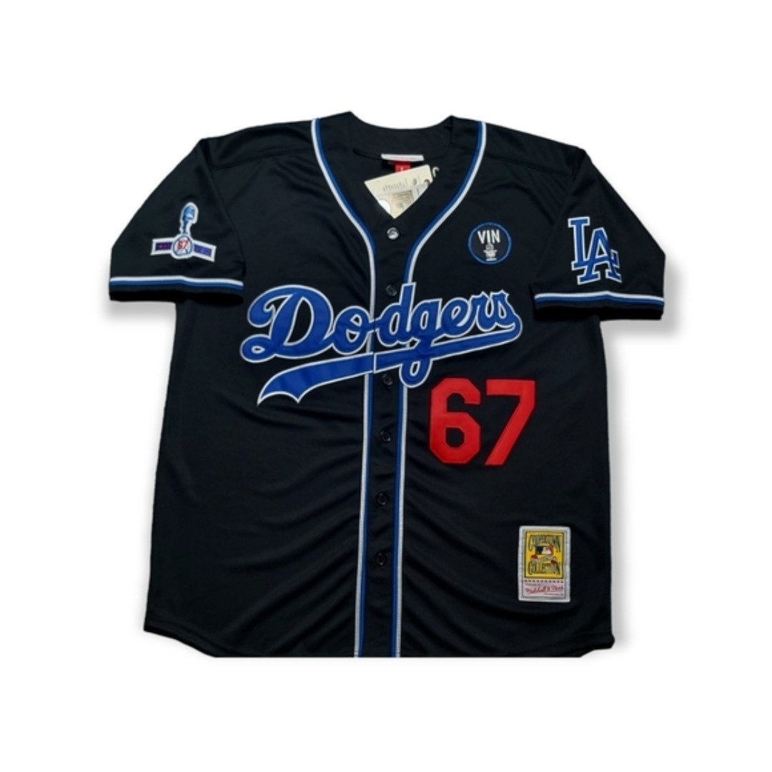 Vince Scully Los Angeles Dodgers VIN & 1950-2016 Men’s Alt Black Baseball Jersey