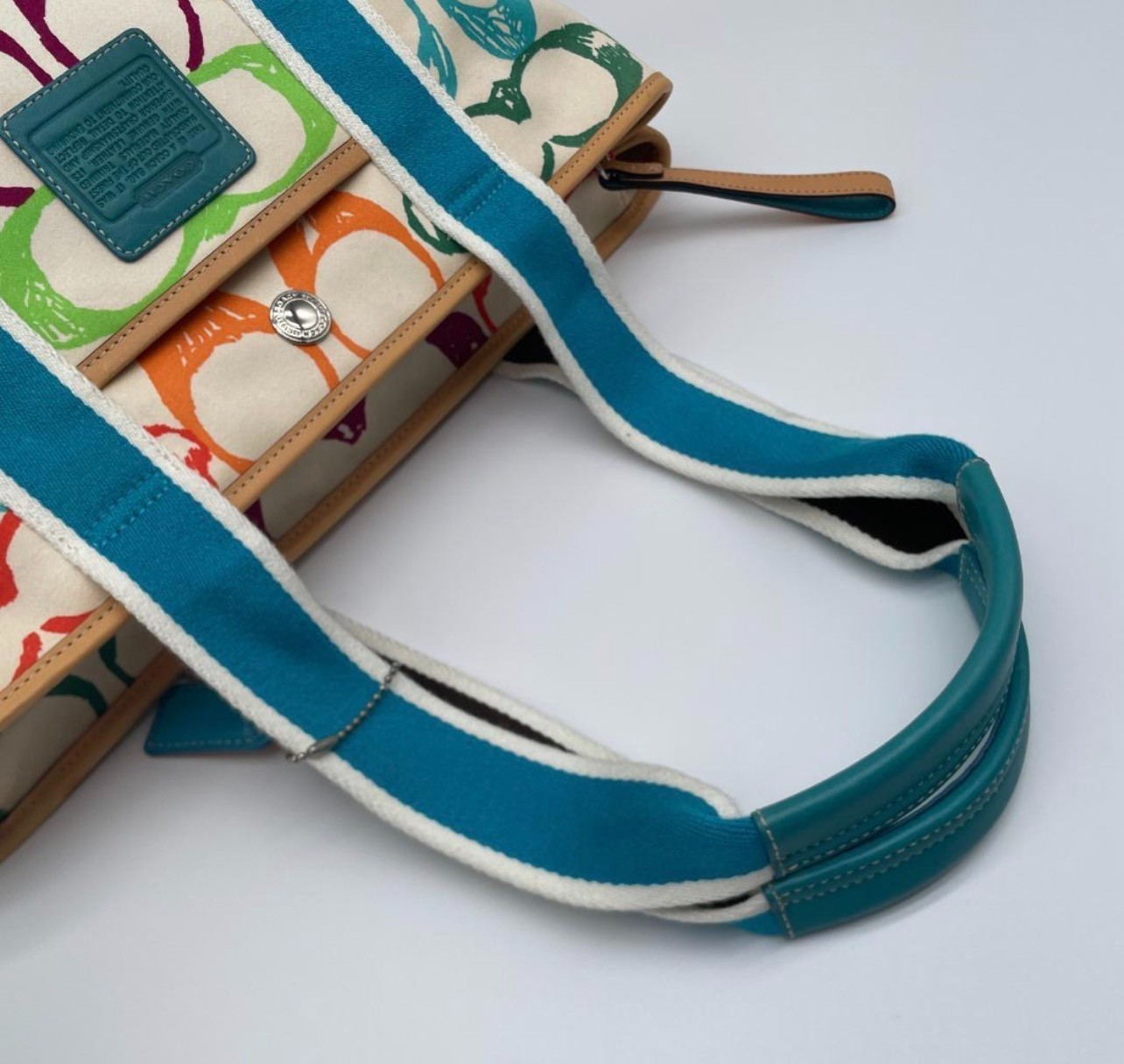 COACH Poppy Signature Tote Bag Multi