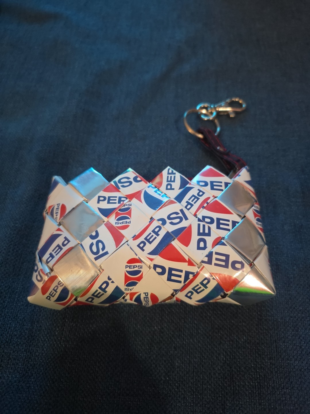 Pepsi Branded NAHUI OLLIN Candy Wrapper Coin Purse Red White Blue handmade Small