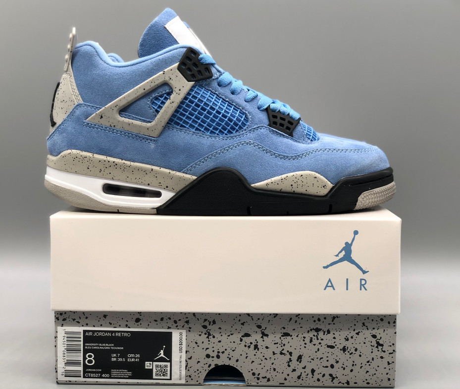 Jordan 4 Retro “University Blue” Men’s Mid Top Basketball Shoes