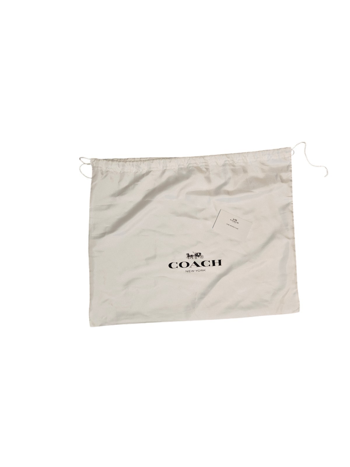 Coach Beige Pebbled Zip Top Tote Shoulder Bag Silver Hardware w/ Dust Bag