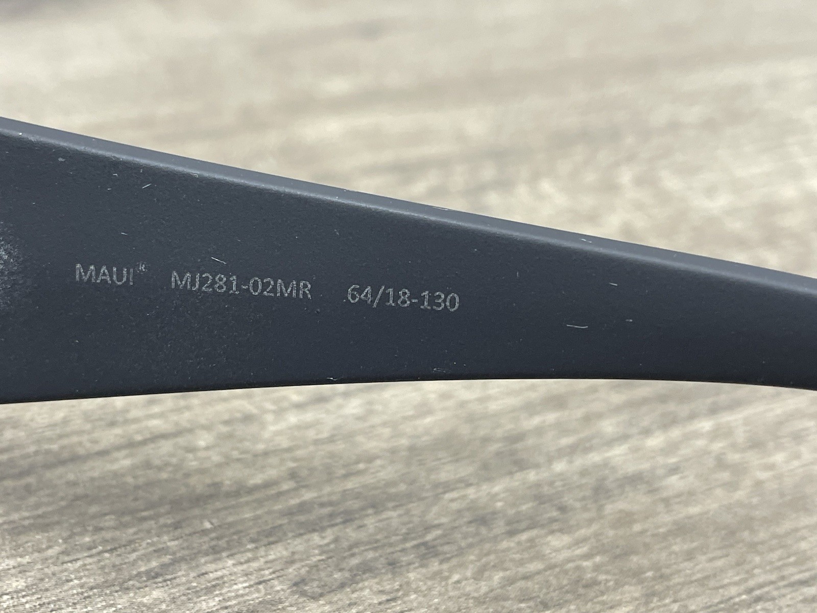 Maui Jim Ikaika Matte Black Rubber Sunglasses Italy MJ281-02MR *Frames Only