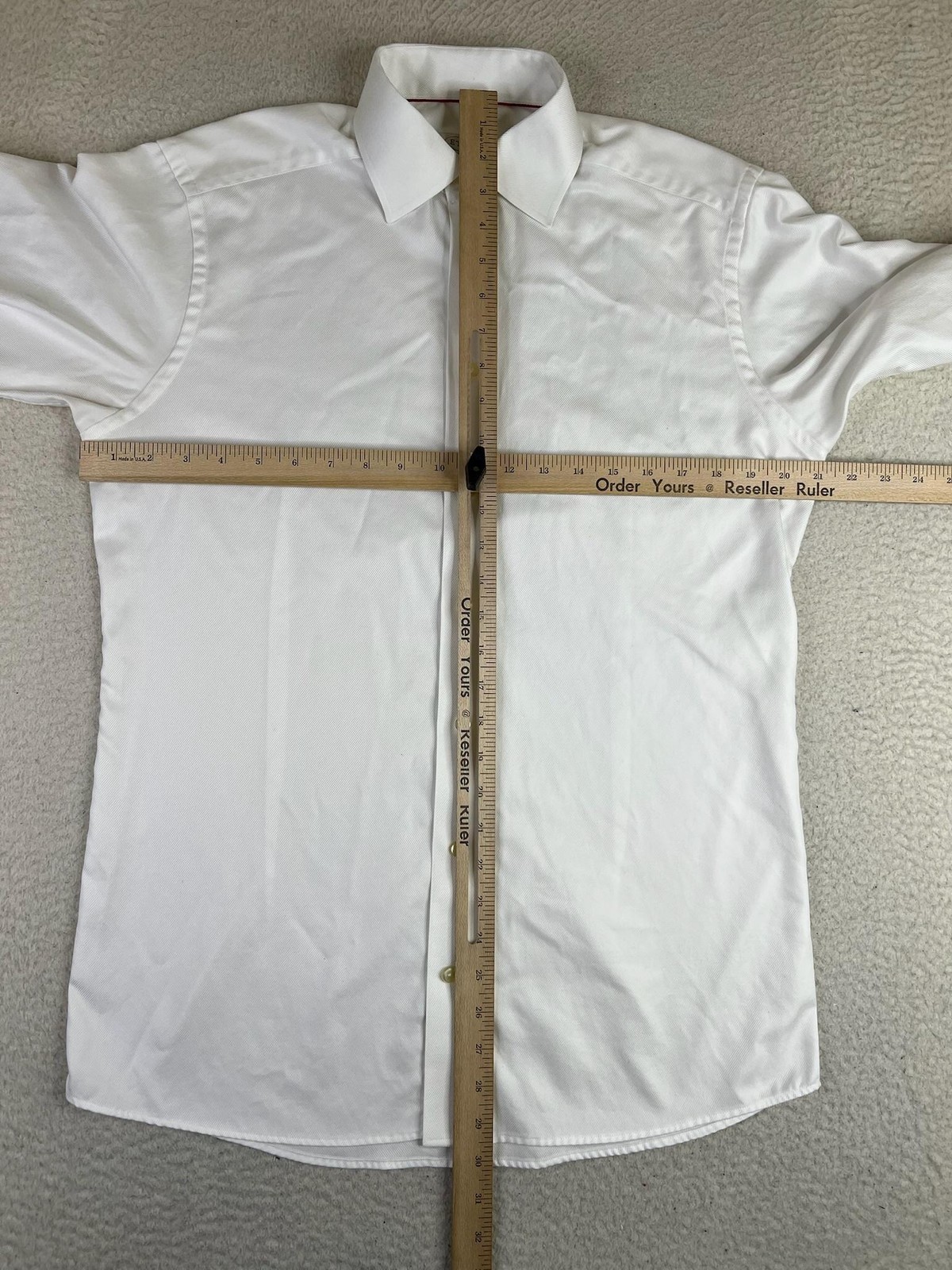 Eton Dress Shirt Mens 15.5 39 34/35 White Solid Contemporary Cotton Twill LS