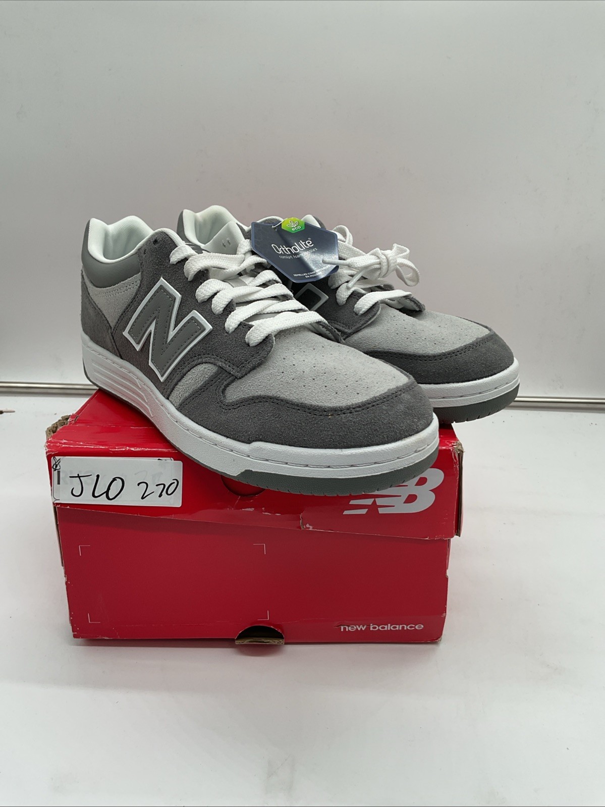 New Balance 480 BB480LEC Sneakers Unisex M9.5-W11 Gray Lifestyle Shoes JLO270