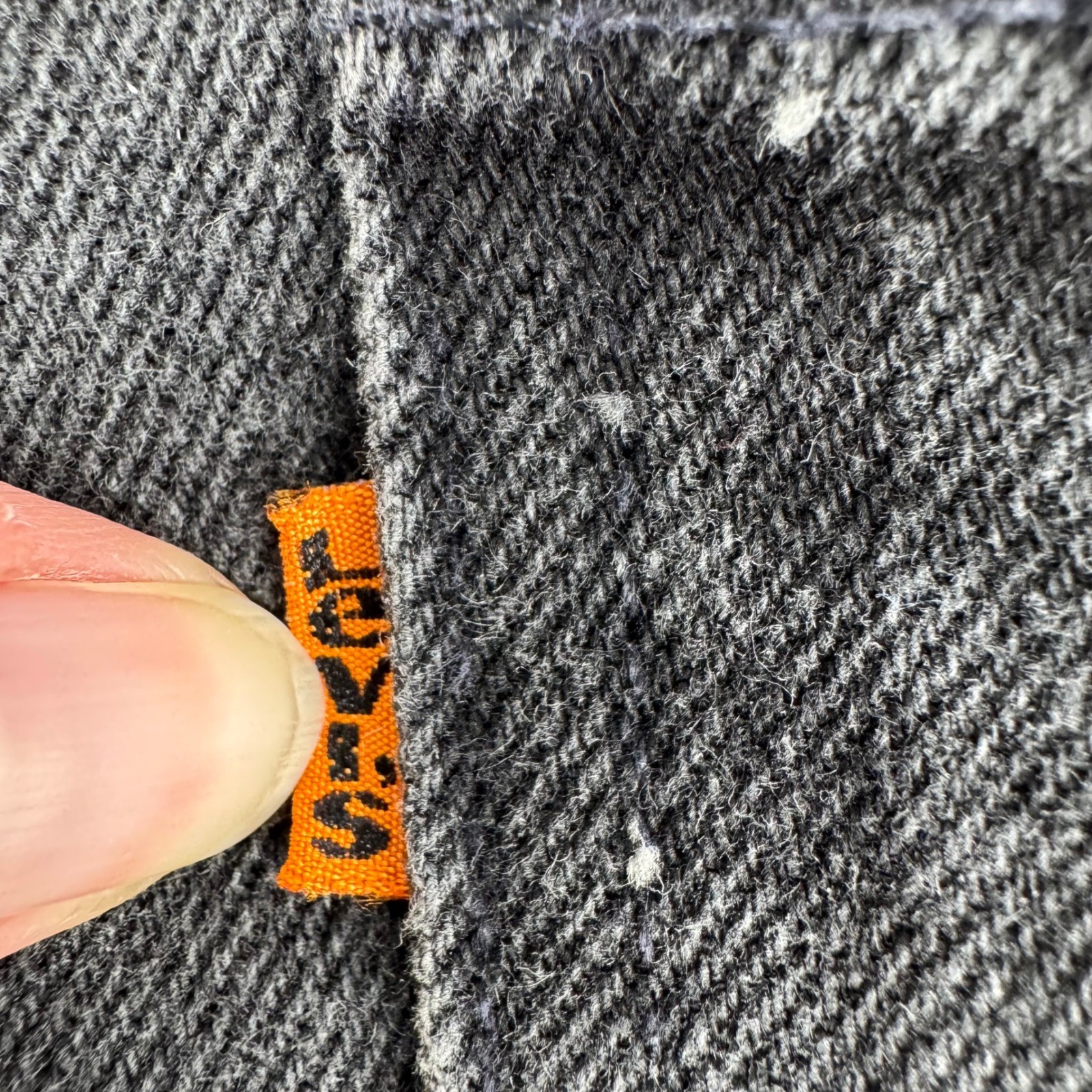 Levi’s 550 Relaxed Fit Black Jeans USA Made Orange Tab W36 L30
