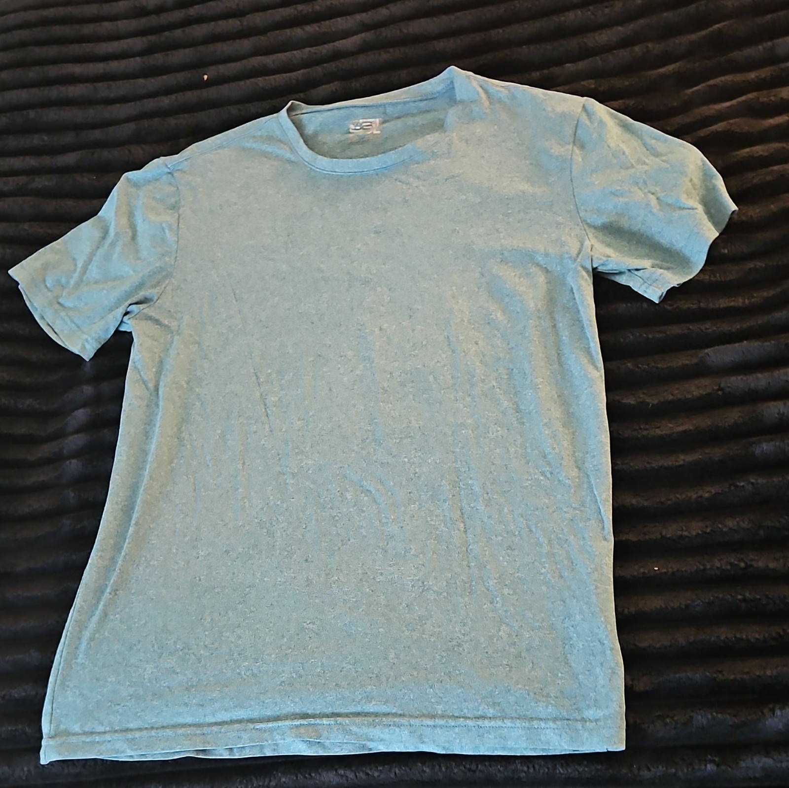 32 Degrees Cool Men’s L Blue Crew Neck Short Sleeve Polyester Logo T-Shirt