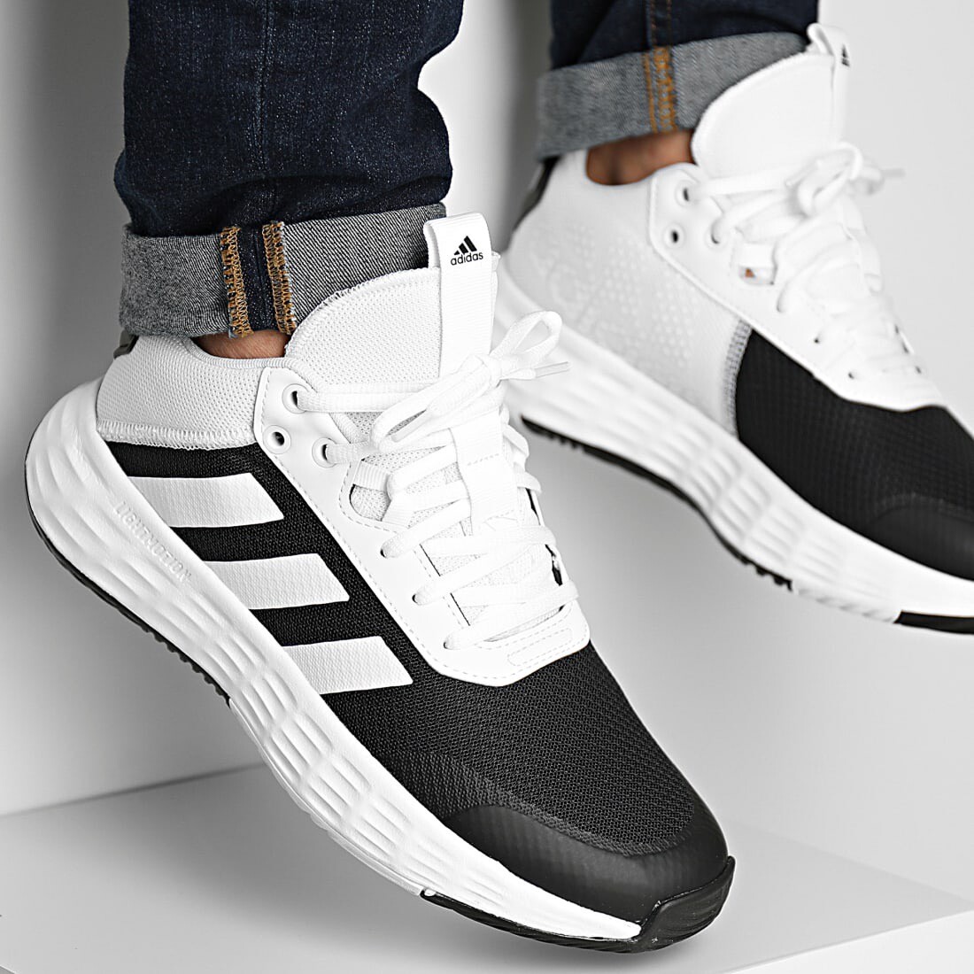 Adidas Own The Game Men’s Sneaker Basketball Shoe White Black Trainers #689