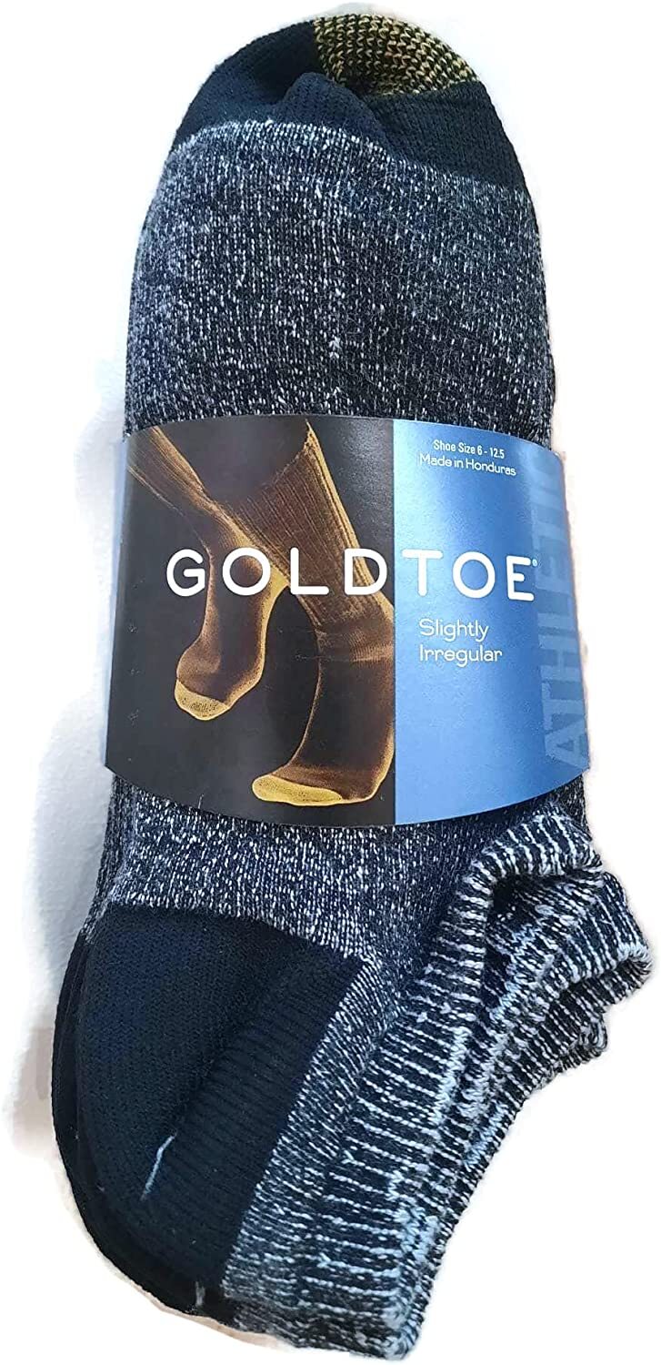 GoldToe Men’s 656f Socks No Show 6-Pk Breathable Soft Cotton Blend – All Colors