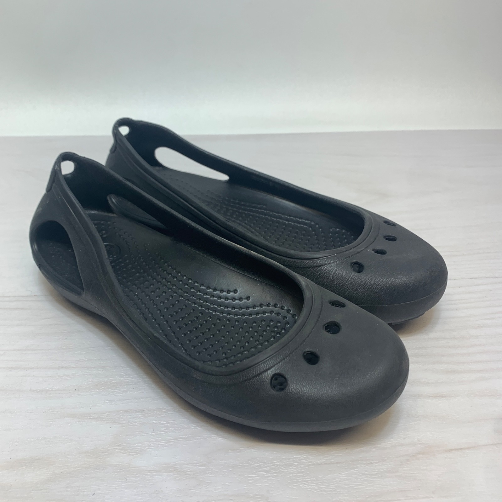 Crocs Kadee Black Ballet Flats Comfort Slip On Shoes Women’s Size 5