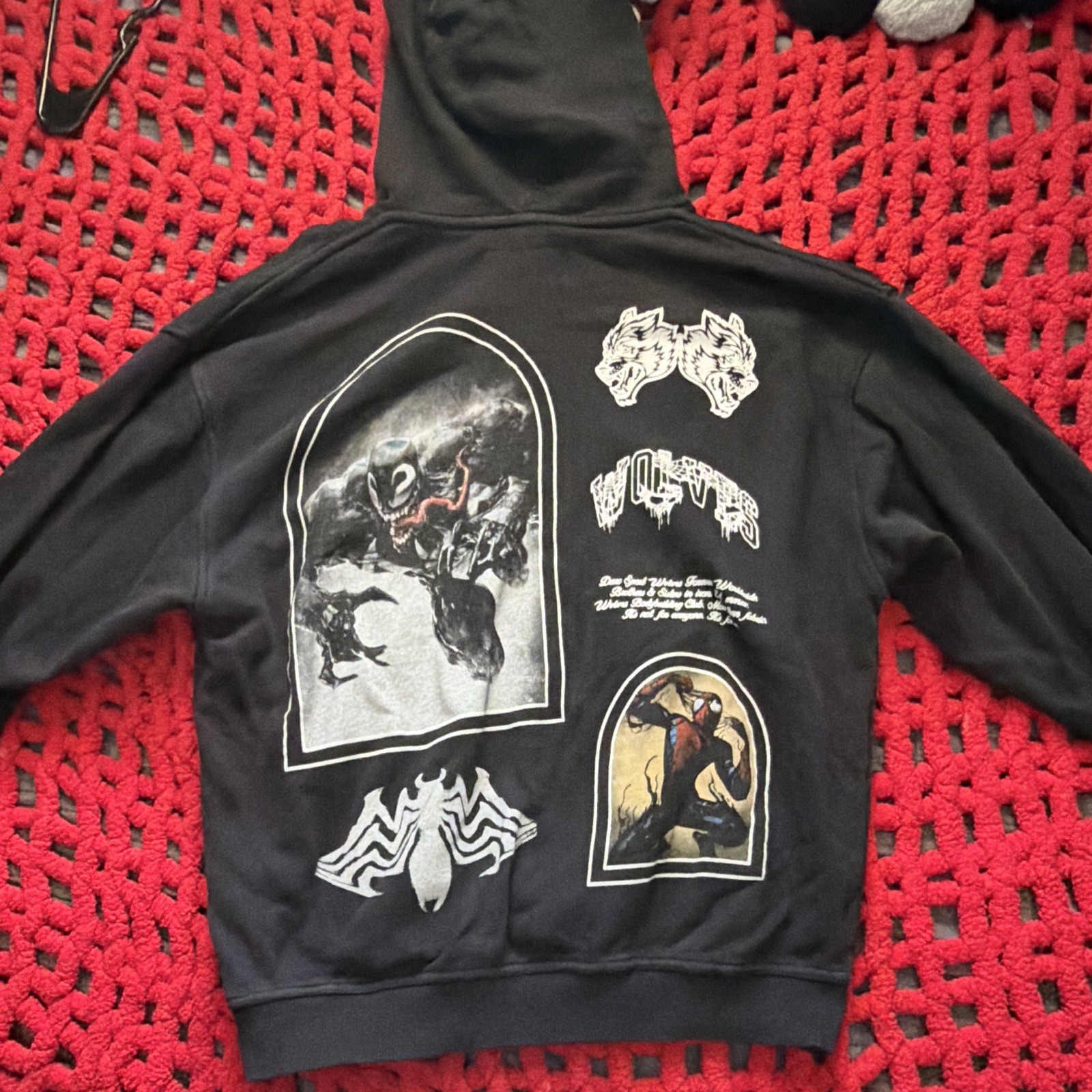 Darc Sport Marvel Hero Elite Spider’s Web Spider-Man/Venom Black Hoodie M