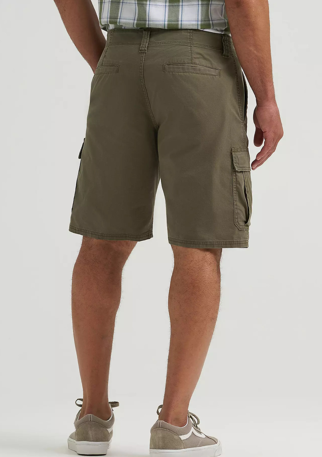 Mens Wrangler Cargo Shorts w Stretch Above Knee Relaxed Fit Blue Green Khaki Tan