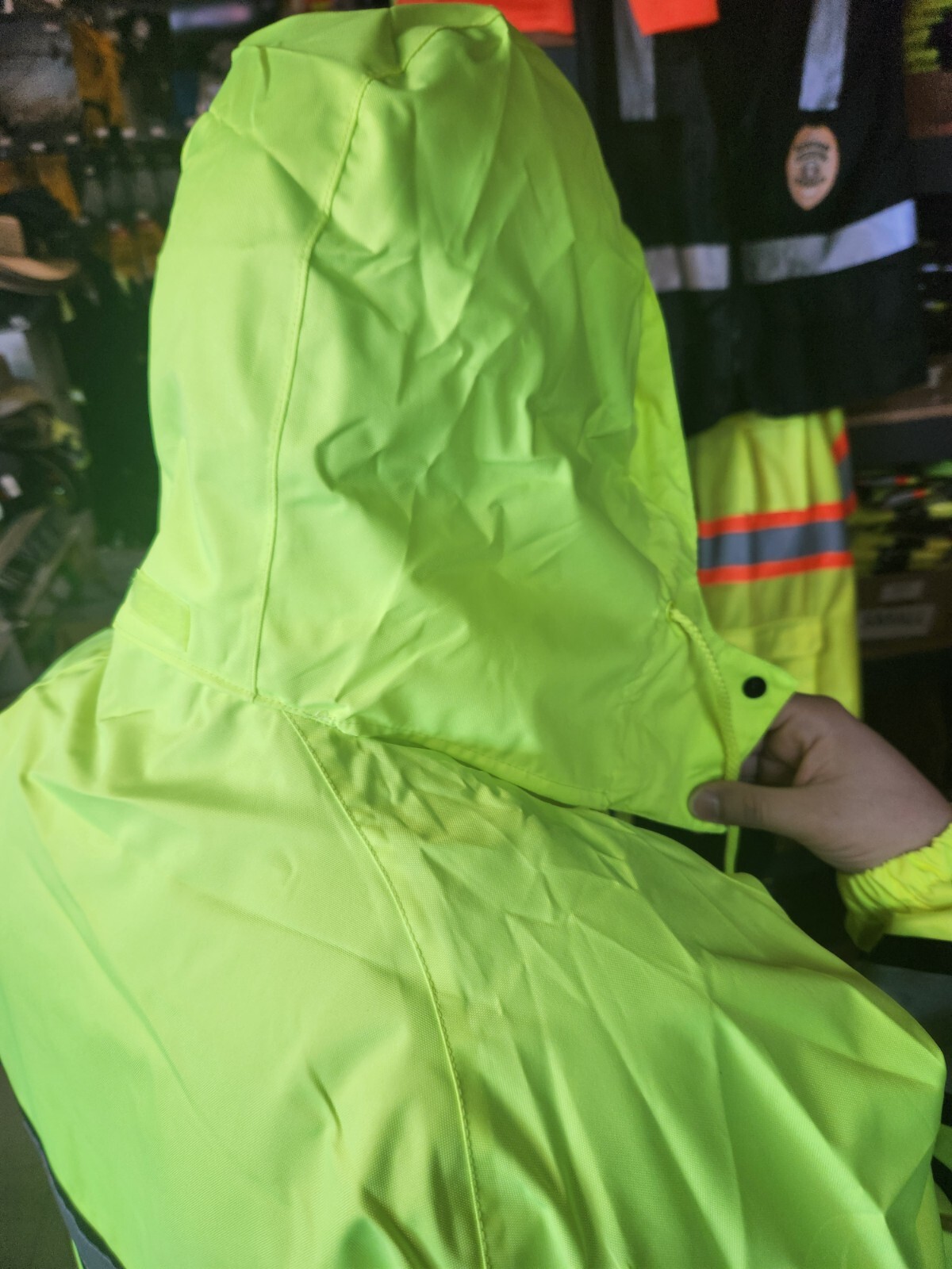 Yellow Safety Class 3 Rain Coat/JACKET/ High Visibility Reflective