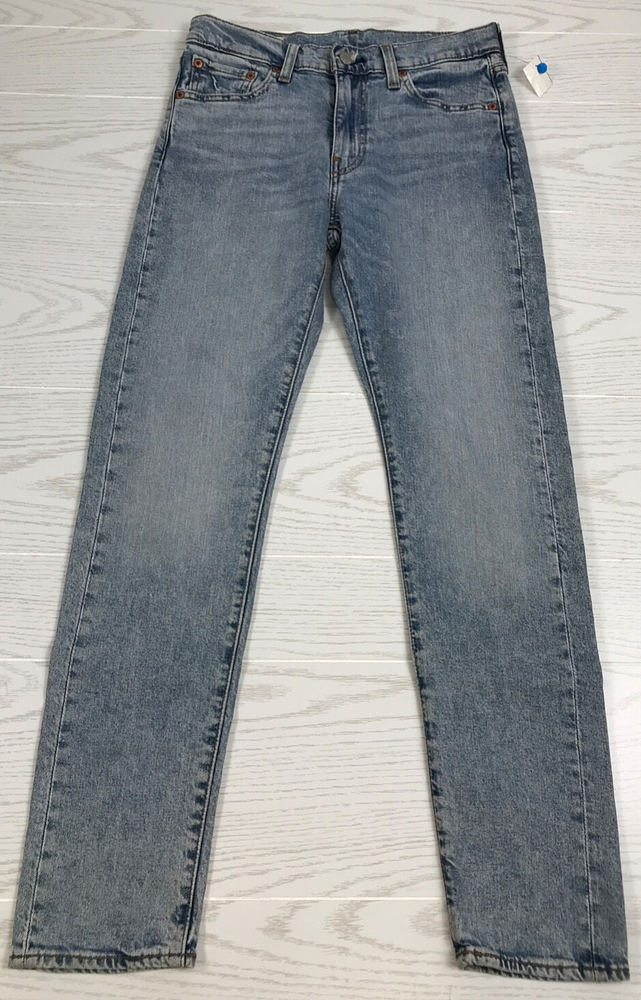 Levi’s 510 Jeans Mens 30×30 Slim Stone Washed Blue Straight Cotton Blend NWOT