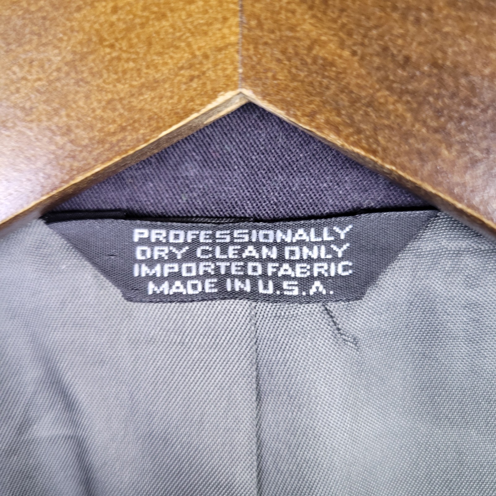 Vtg Cabrini Mens S Blue Black Twill Smooth Sport Coat Moleskin Feel
