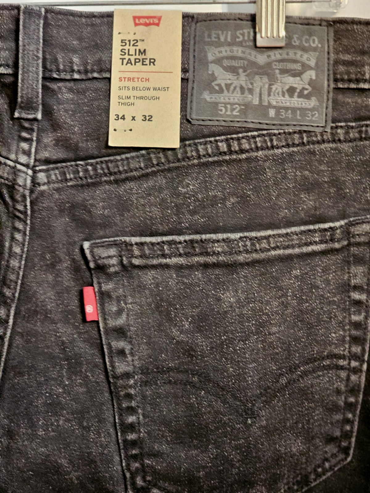 NEW! Levi’s Men’s 512 Slim Taper Stretch Jeans Native Cali Size 34×32 New w/Tags