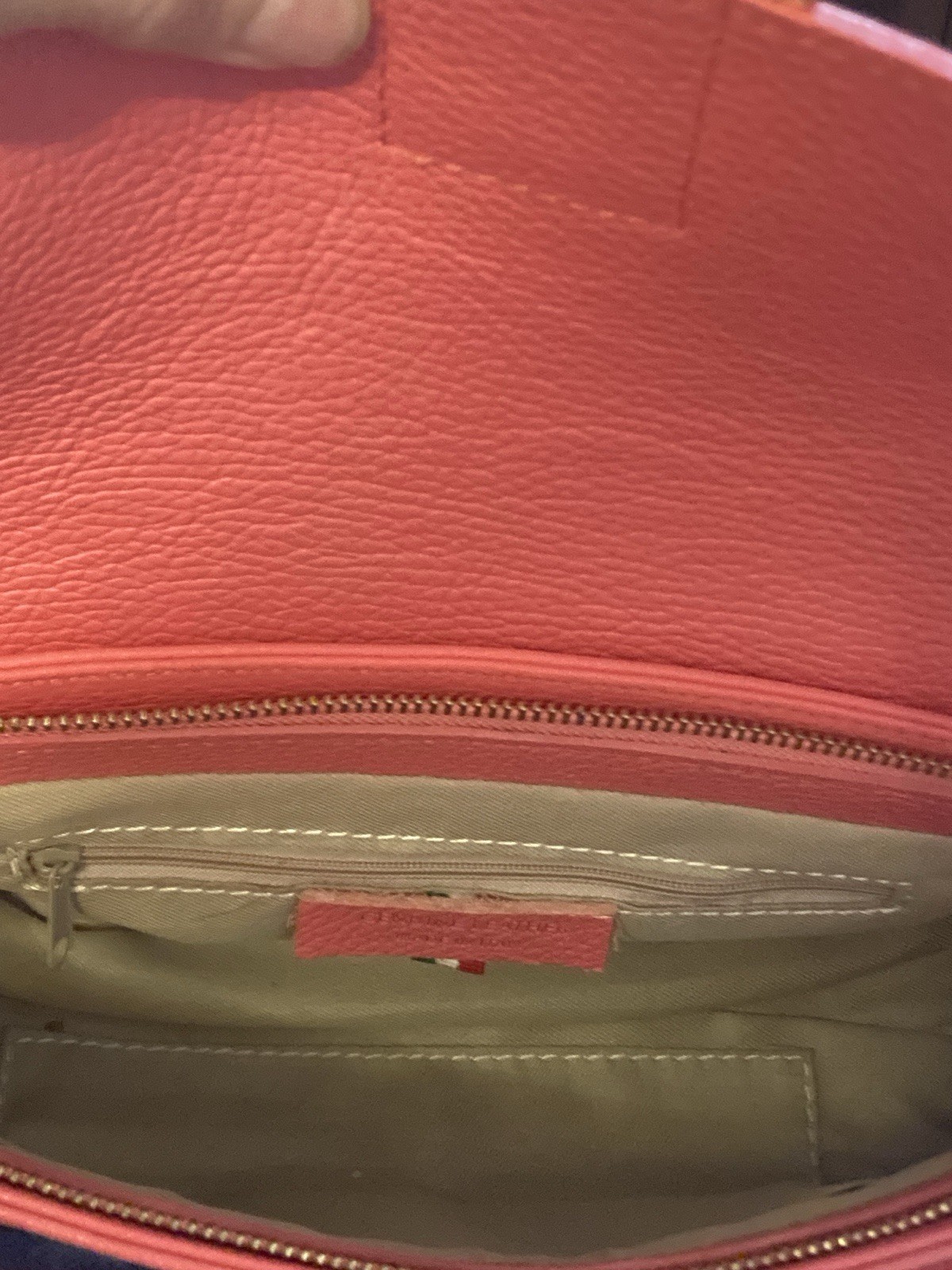 Genuine leather handbag made in italy