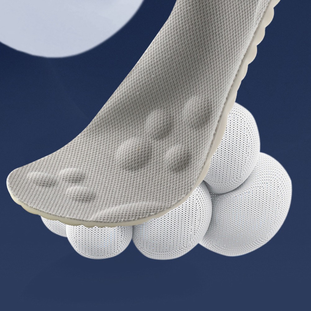 1 Pair of 4D Sports Insoles for Enhanced Comfort, Shock-absorbing and Breathable