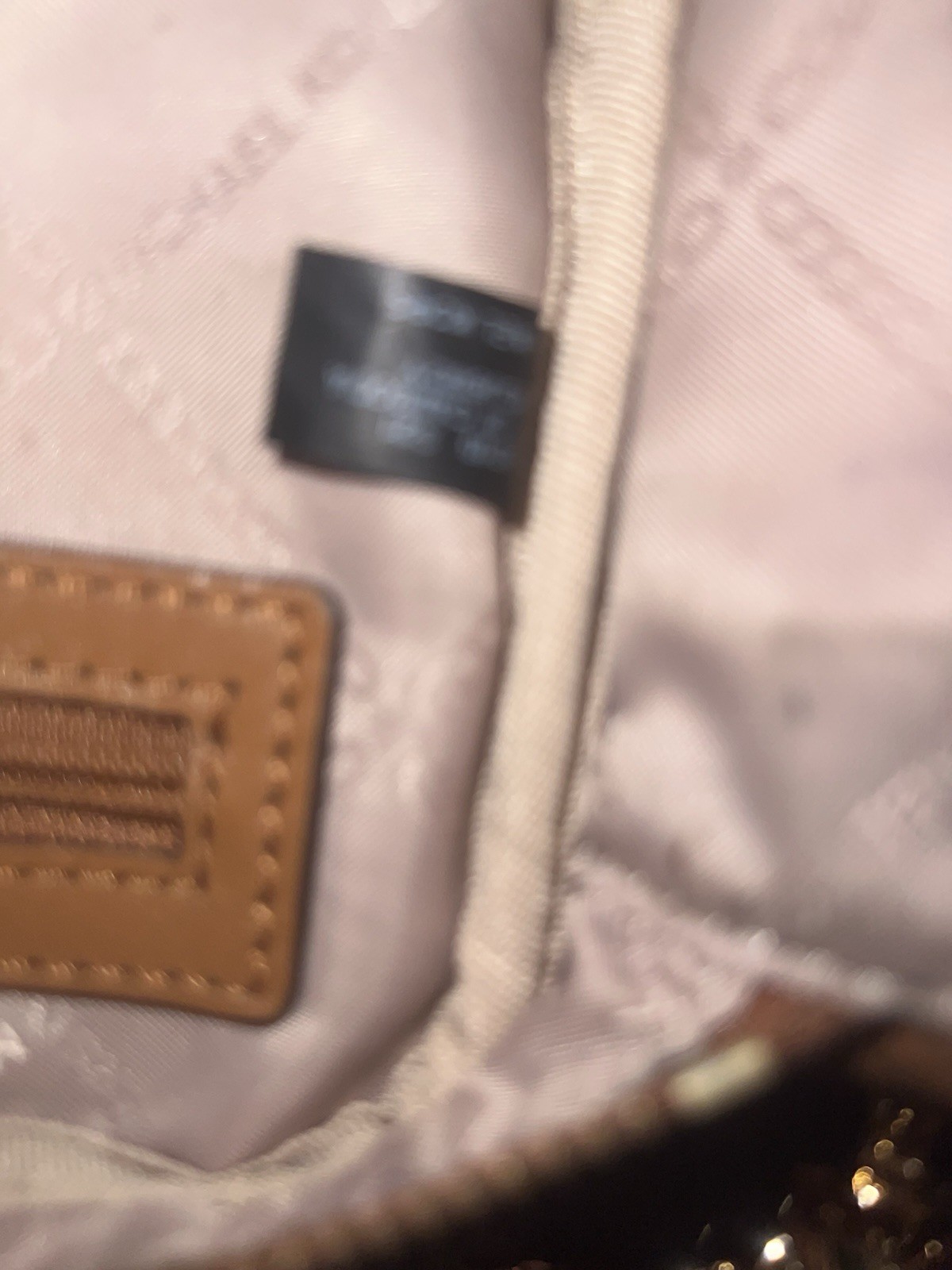 Michael Kors Signature MK Logo Zip Small Crossbody Beach Graphic Tassel Gold