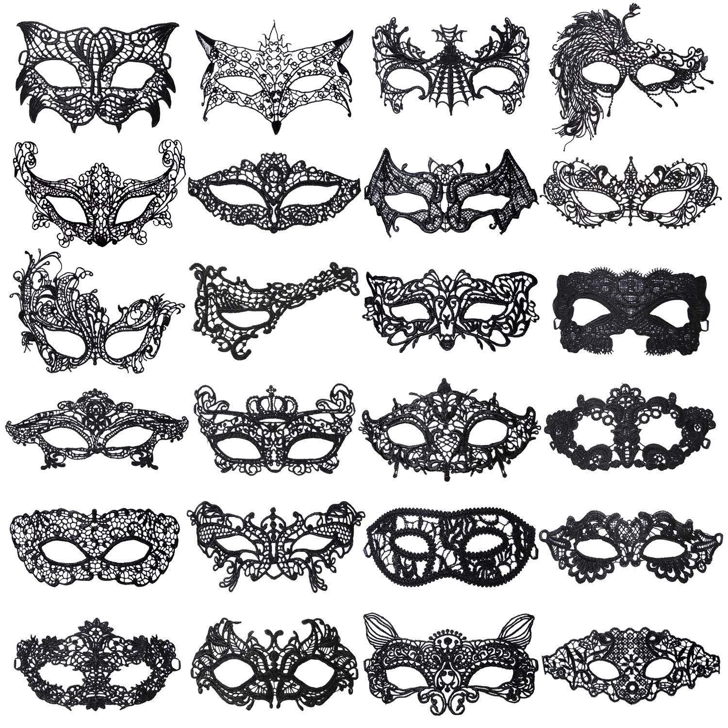 Women’s Black Lace Mask Party Ball Masquerade Fancy Dress Halloween Masks US