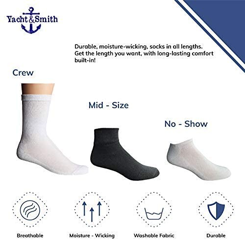 SOCKS’NBULK 72 Pairs Of Cotton Crew Socks Mens Bulk Wholesale Socks