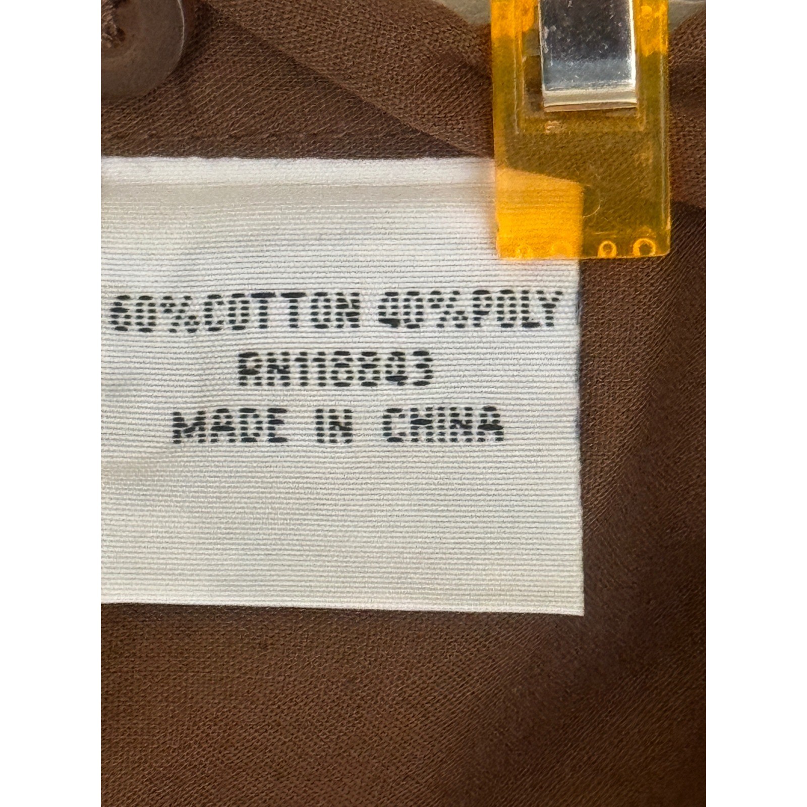Fortino Landi Men’s Brown Dress Shirt 16 1/2 34 35 Cotton Poly Blend