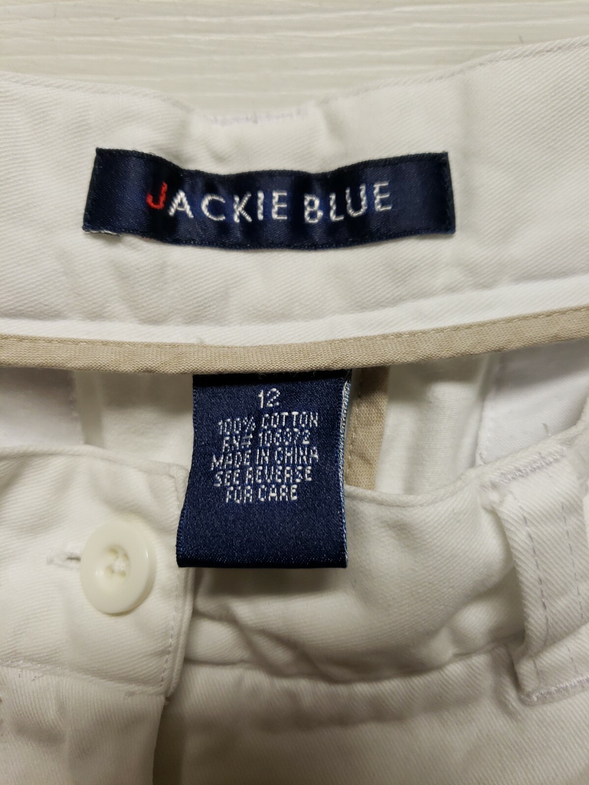 Jackie Blue Women White Shorts Size 12 White 5 Pockets At Waist Summer White