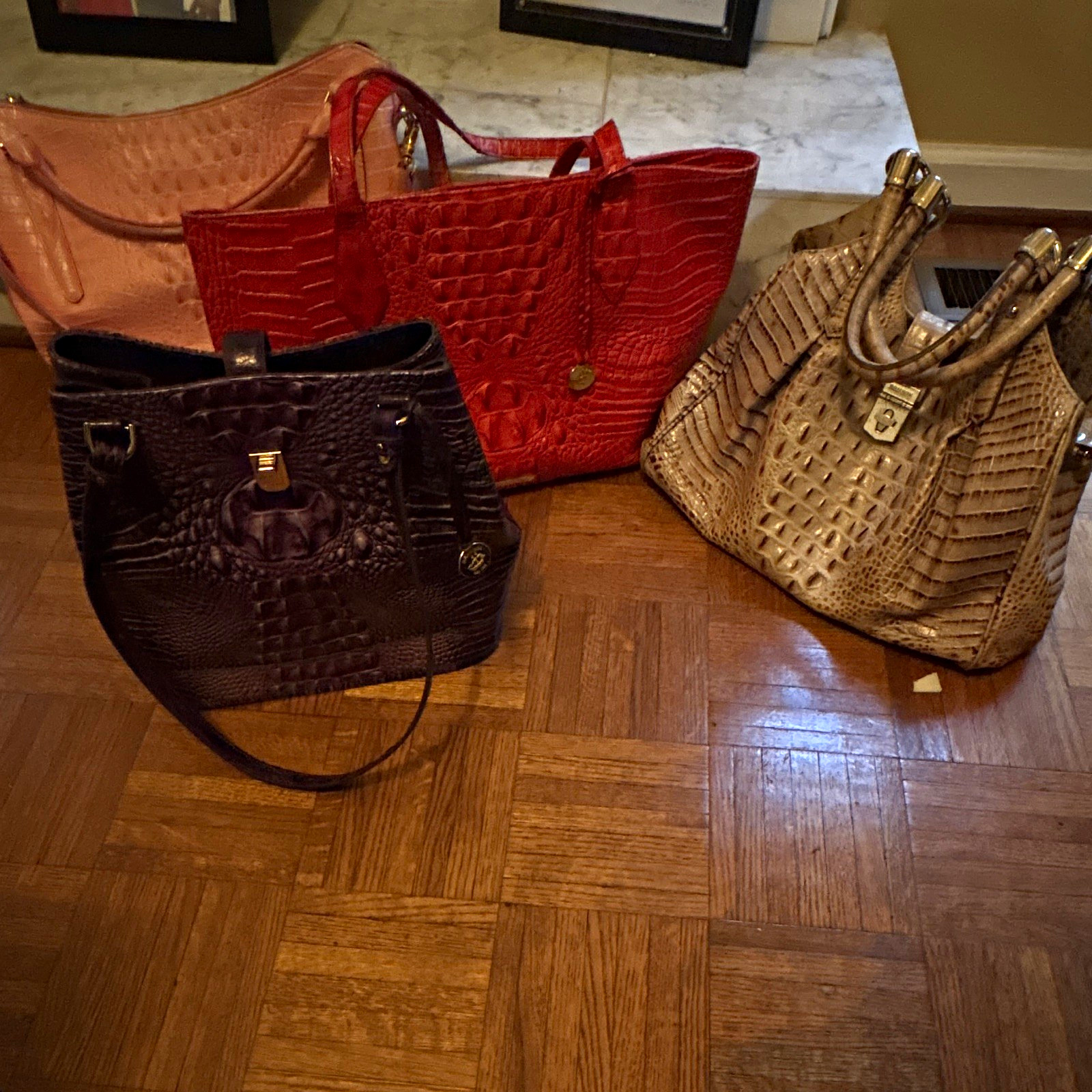Brahmin Large Bag ALL SOLD together. Some inks mark inside. Good condition