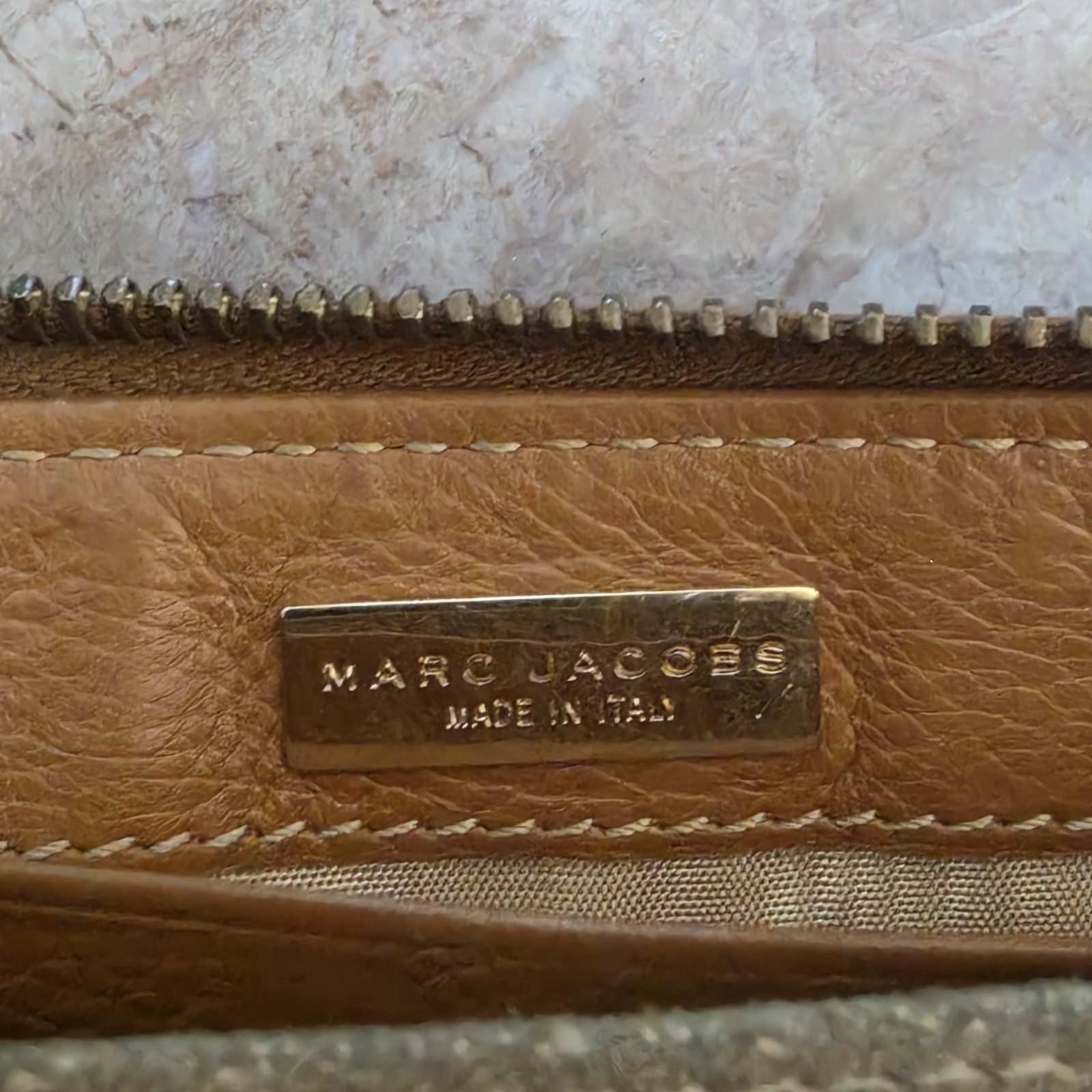 Mark Jacobs Vintage All Leather Double Push Lock Wallet