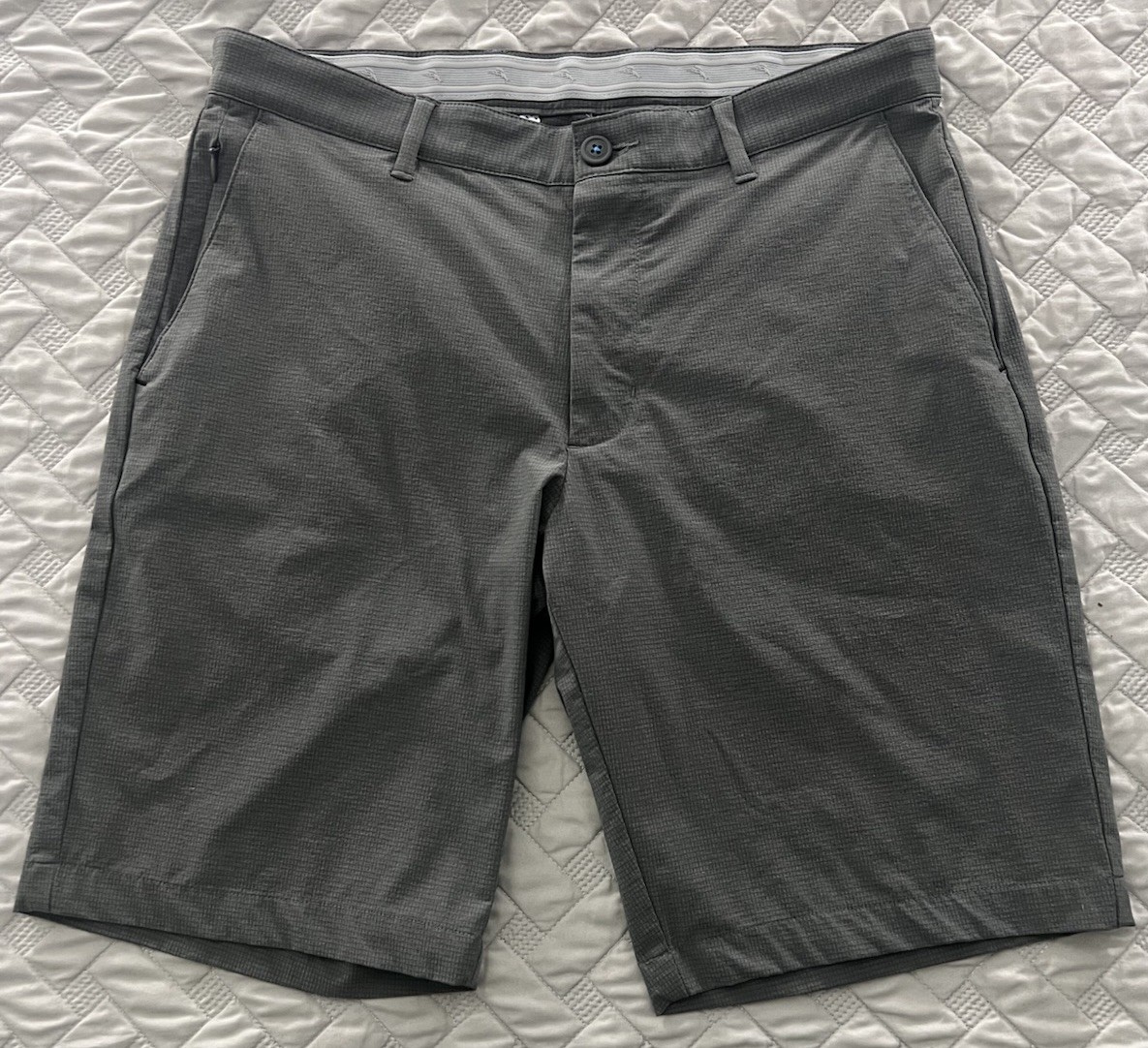 Tommy Bahama Mens Gray Shorts Size 32 Nylon Polyester Spandex Blend