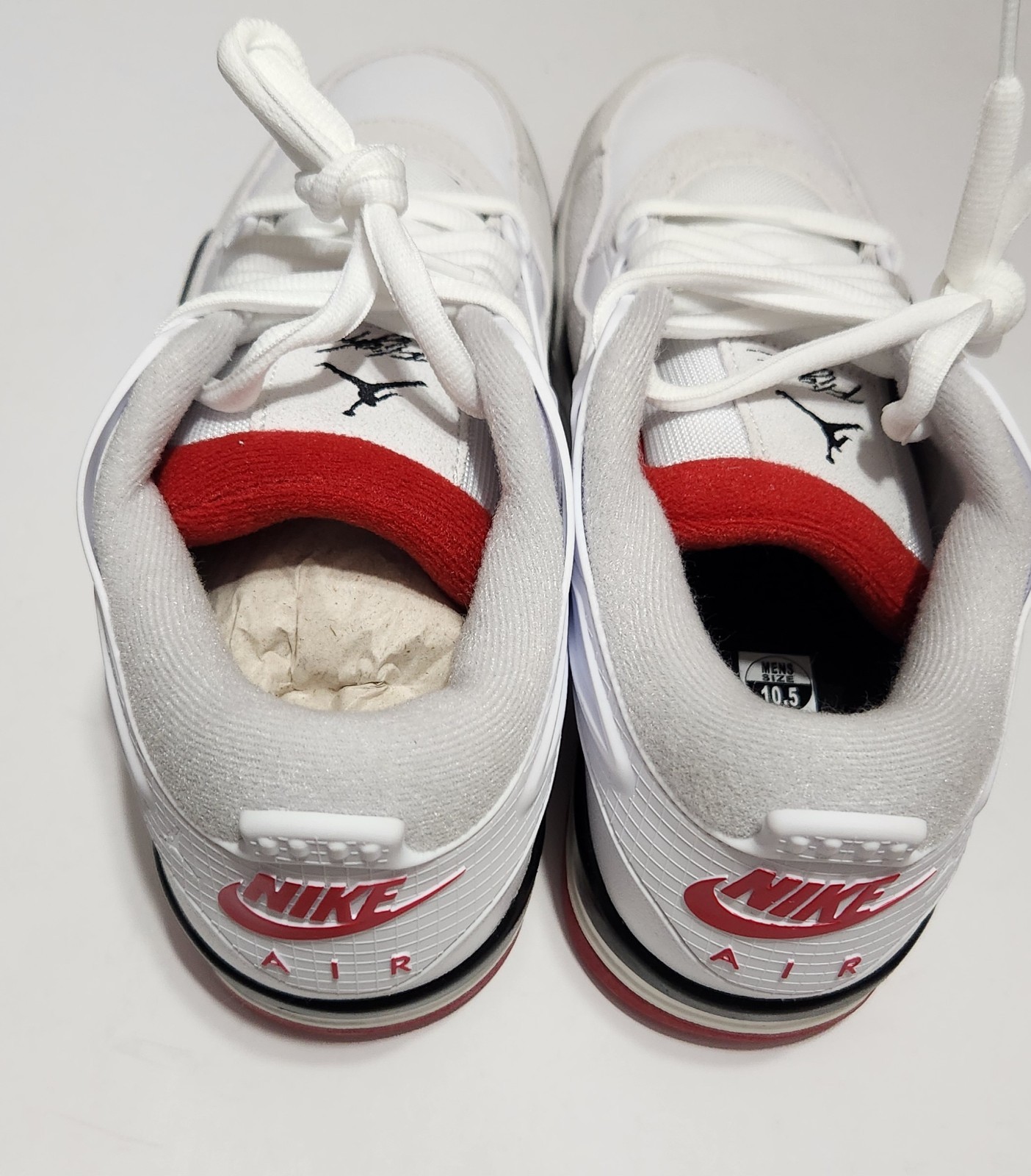 Nike Air Jordan 4 RM White Varsity Fire Red Black Mens Shoe Size 10.5 FQ7939 102