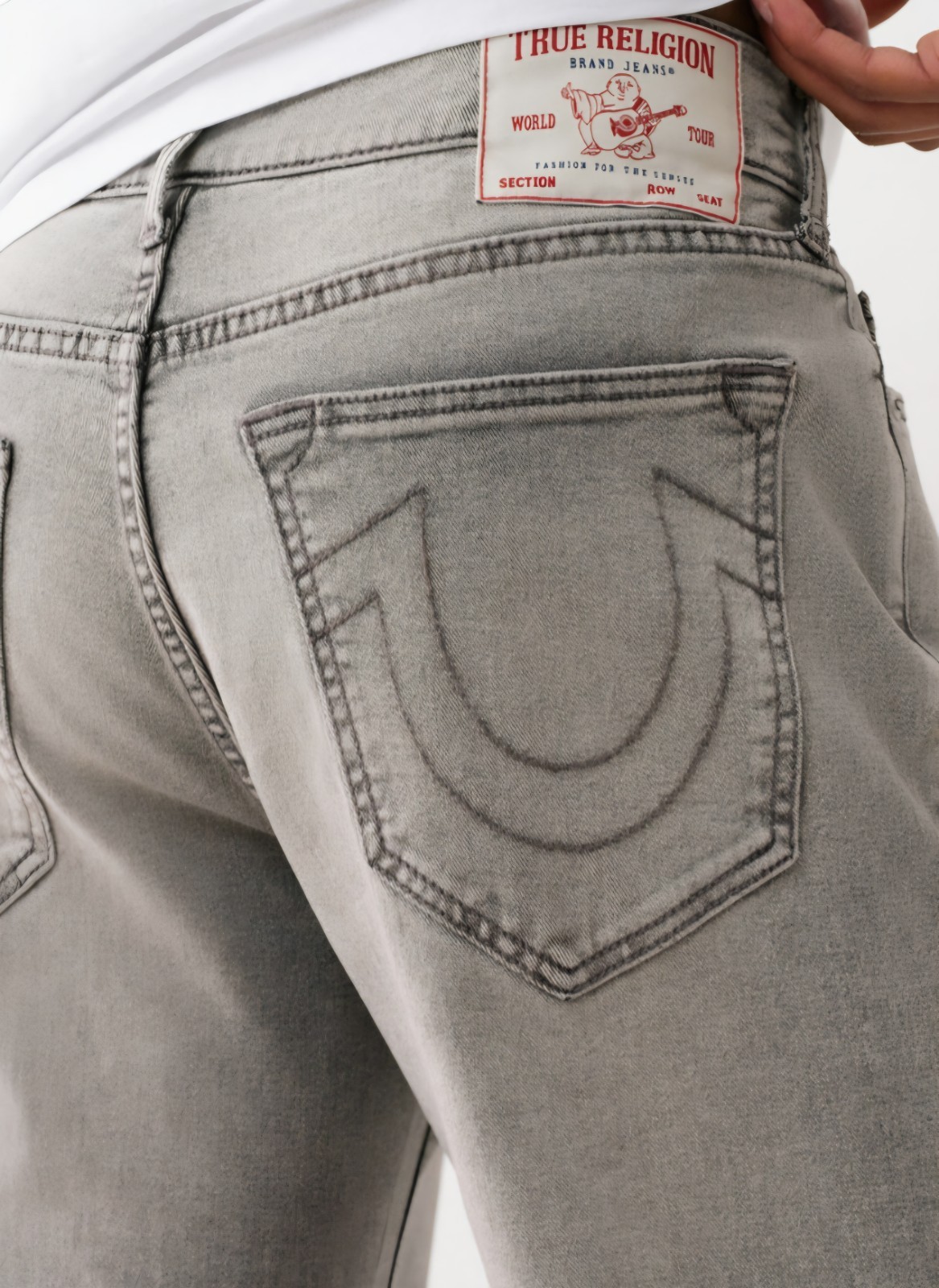 True Religion Geno Sn Slim Style 700387 Gray Silvery Wash Size W38x32L