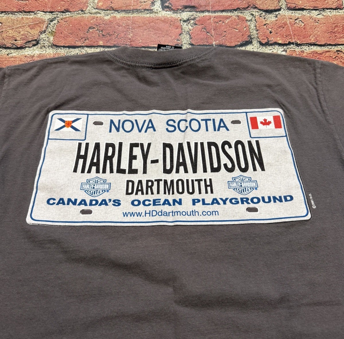 Vintage Harley Davidson T Shirt Flames Nova Scotia Motorcycle Canada Medium 2002