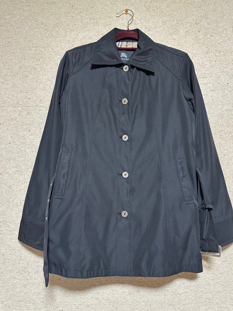 Burberry Black Short Trench Coat Size M