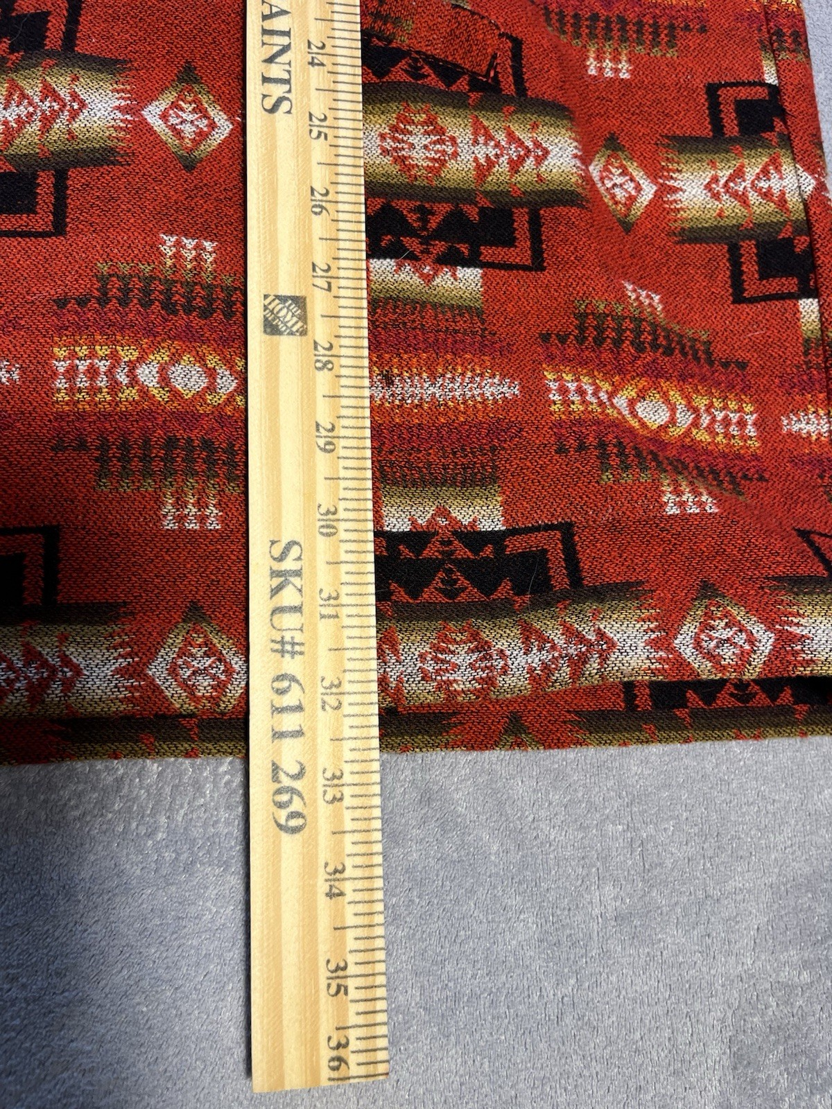 Pendleton Chief Joseph XXXL Wool Blend Button-Up Red Geometric Pockets