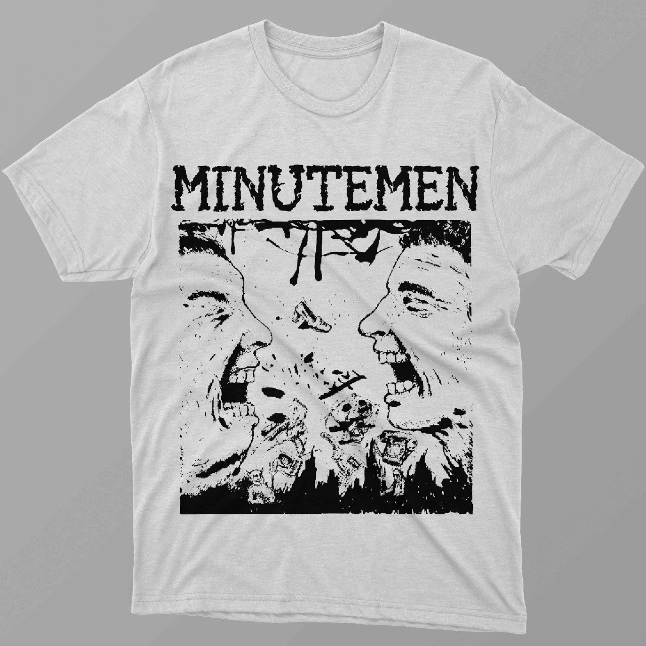 Vtg Minutemen Band Music Tour Heavy Cotton White All Size Unisex Shirt MM806