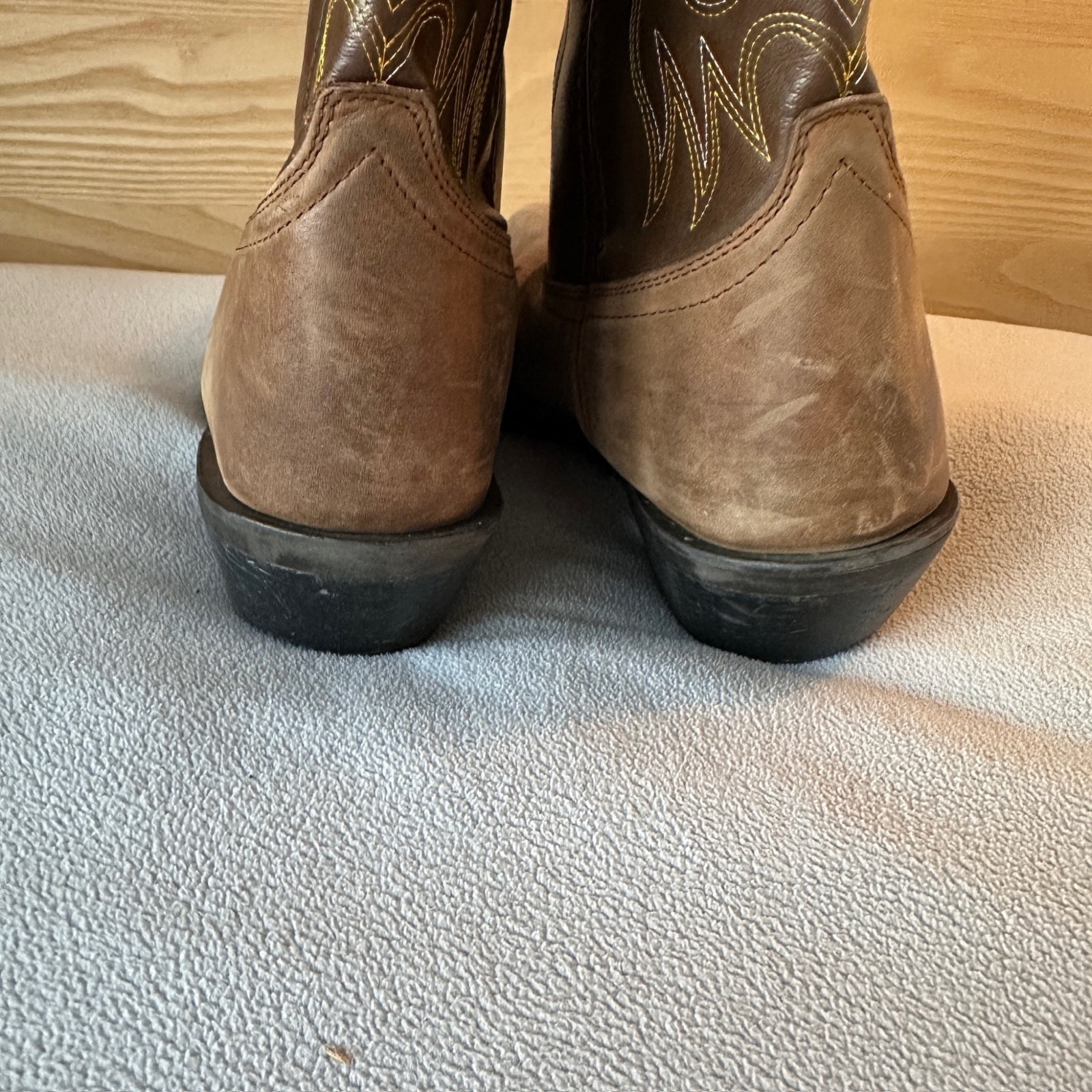 Loredo Cowboy Boot Mens 10 D Paris Leather Western Style 4242 Rubber Sole