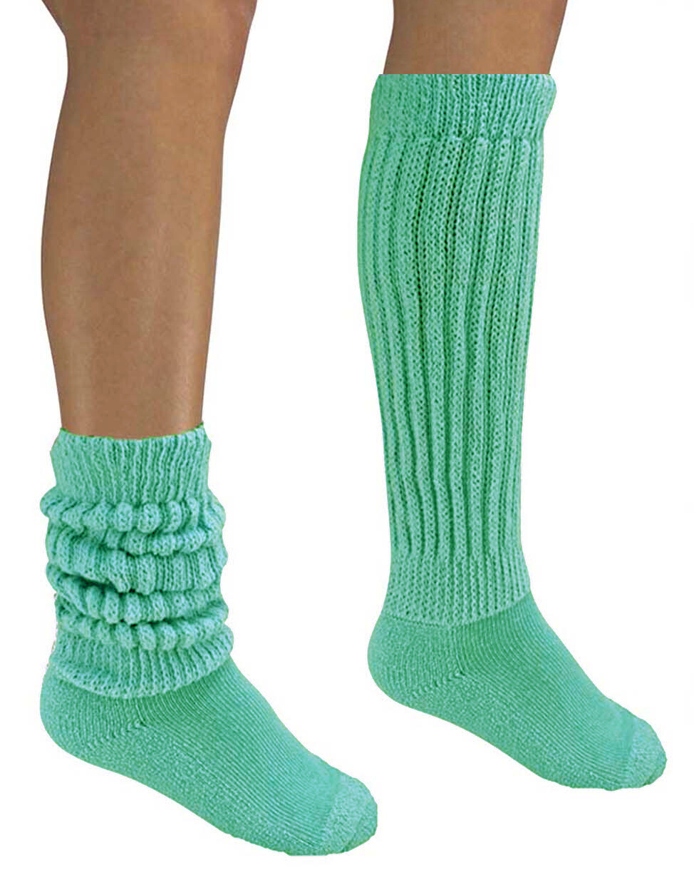 Sea Foam Green Slouch Socks Scrunch Hooters Uniform school Halloween Costume