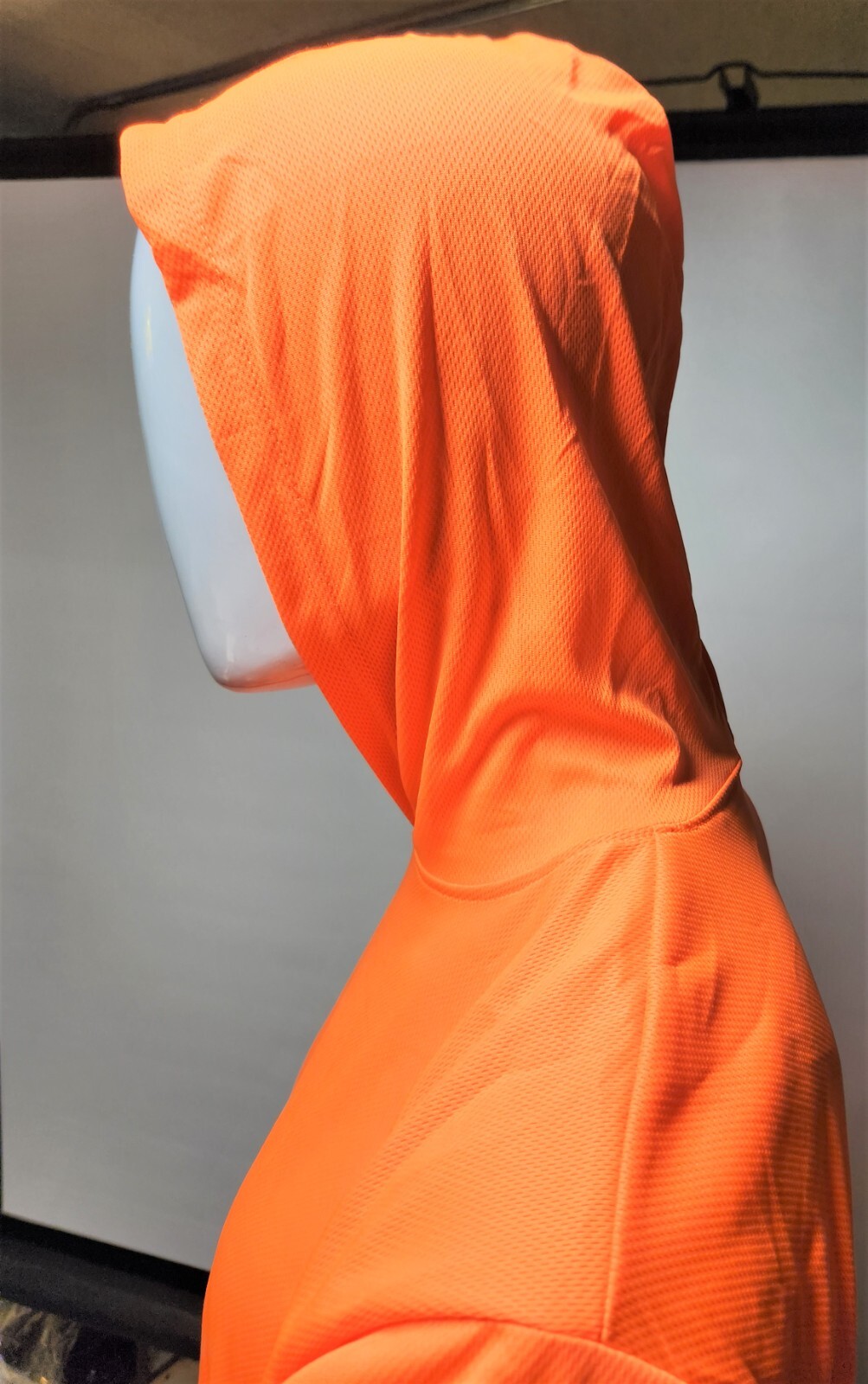 Hi Visibility Long Sleeve Safety Hoodie Shirt , Quick Dry Polyester Birdeye mesh