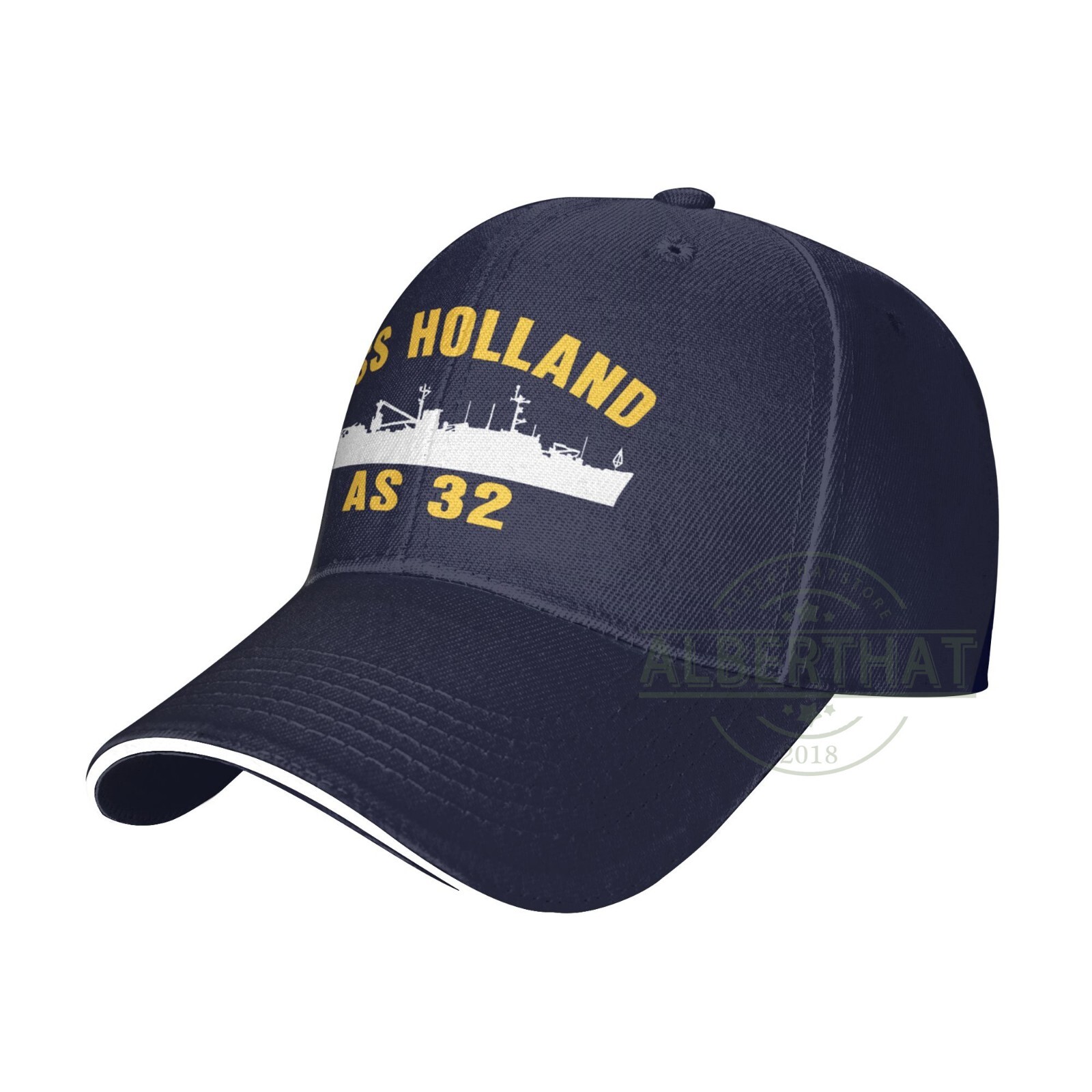 Uss Holland As-32 Men’s Baseball Cap Adjustable Snapback Hats Unisex Dad Hat