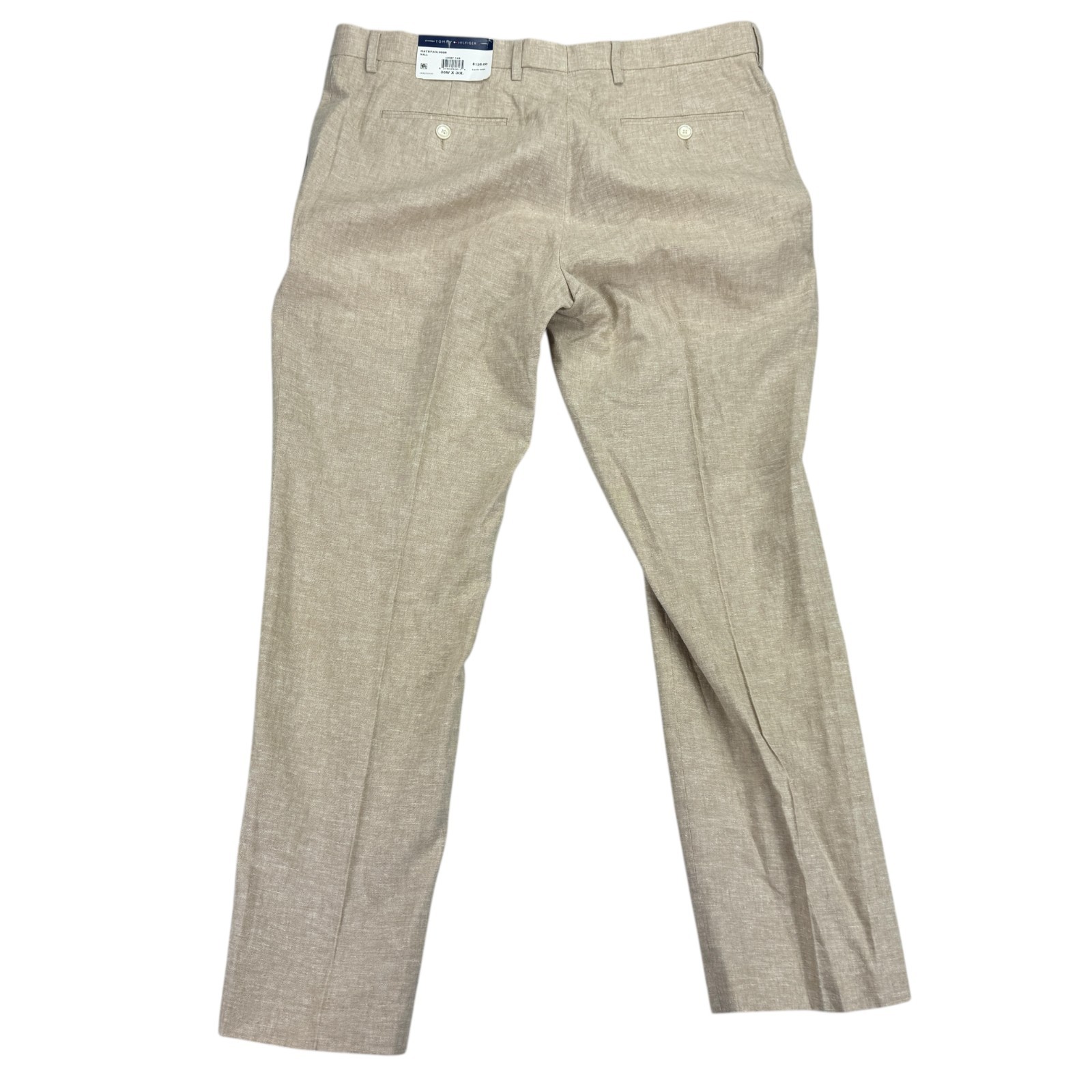 Tommy Hilfiger Mens Hall Modern Fit Linen Blend Suit Pants Tan 36×30