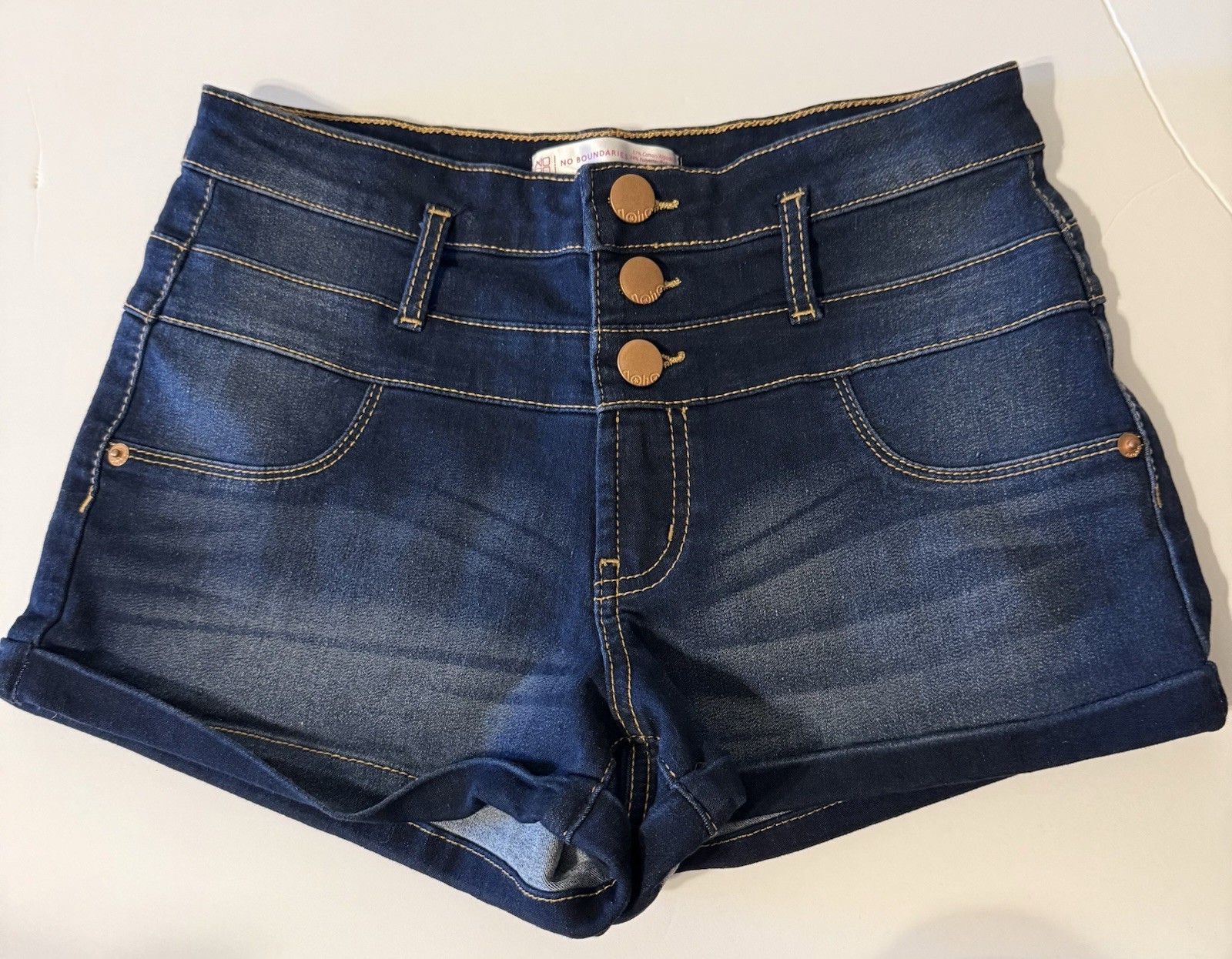 No Boundaries NoBo Women’s Size 9 Blue Shorts Casual Stretch NWOT
