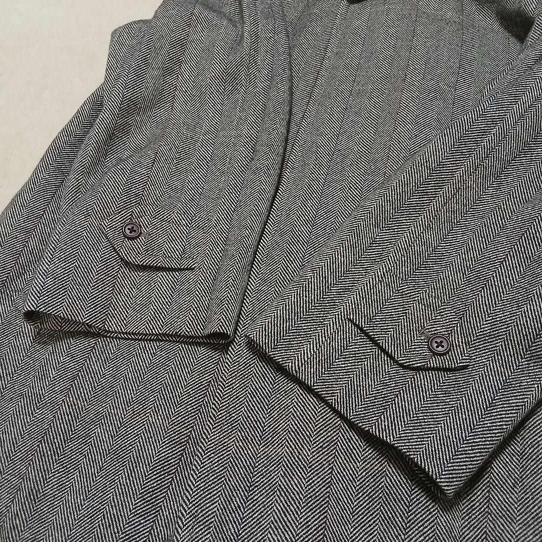 Burberrys Herringbone Wool Cashmere Sten Collar Coat