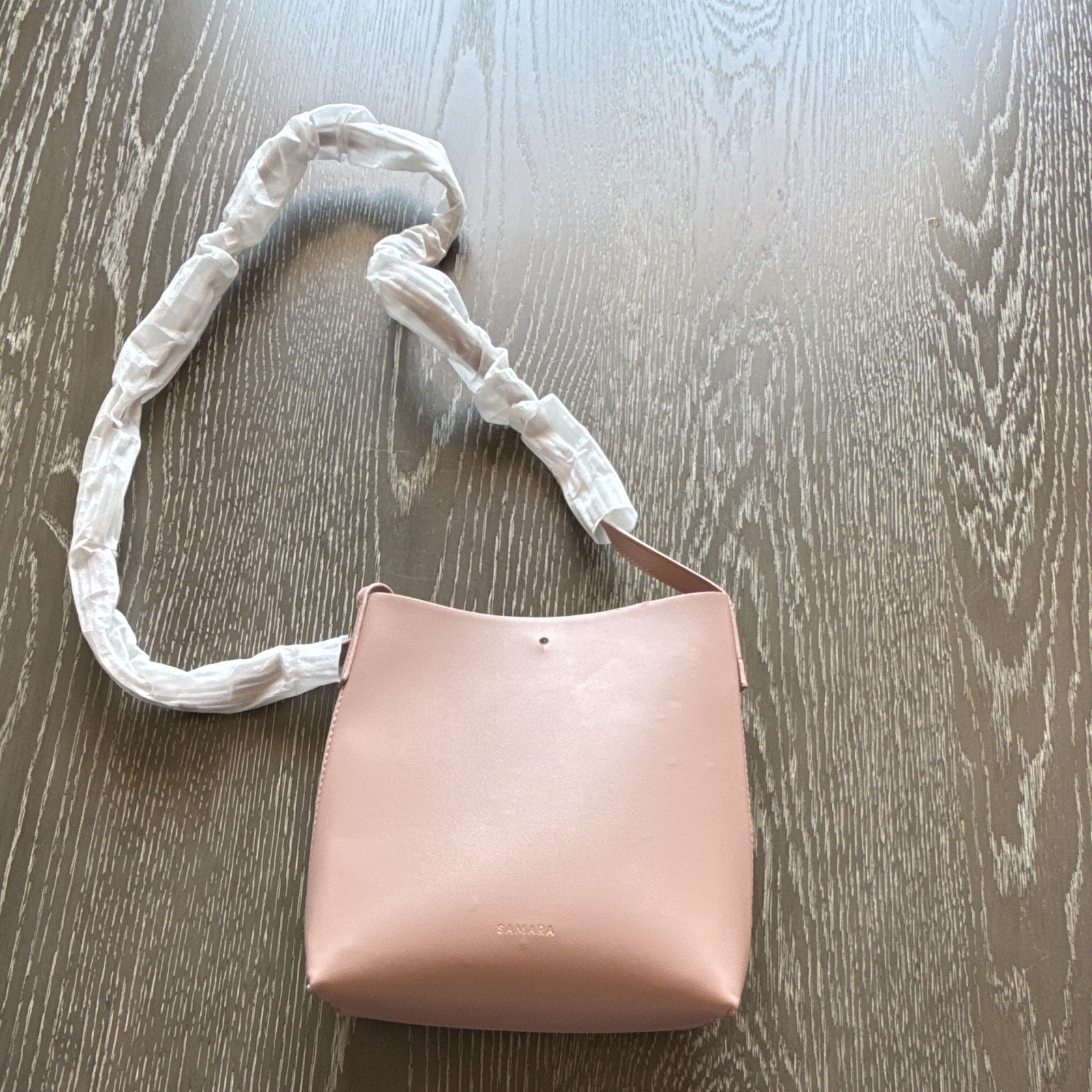Anthropologie SAMARA Medium Shoulder Bag Crossbody Peony Pink Vegan Leather