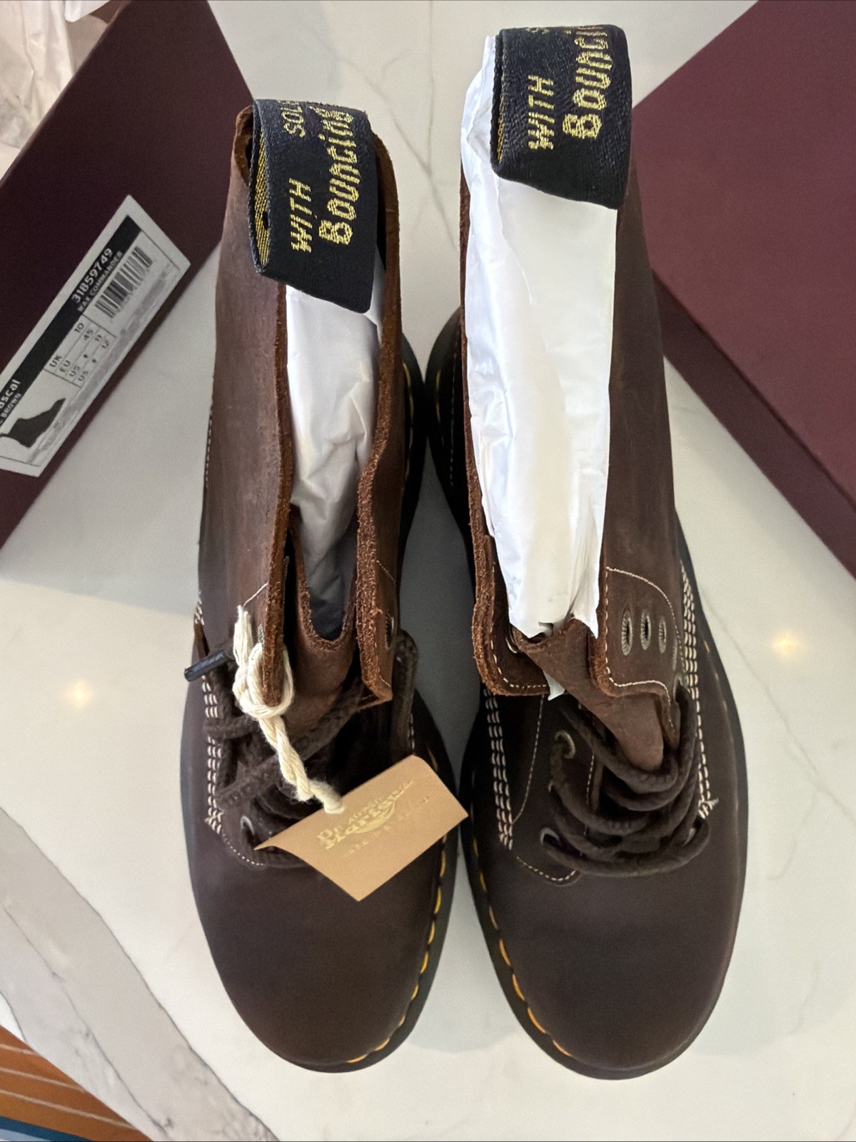 1460 Pascal Rustic Brown Wax Commander Dr. Martens Made In England Size 11 US