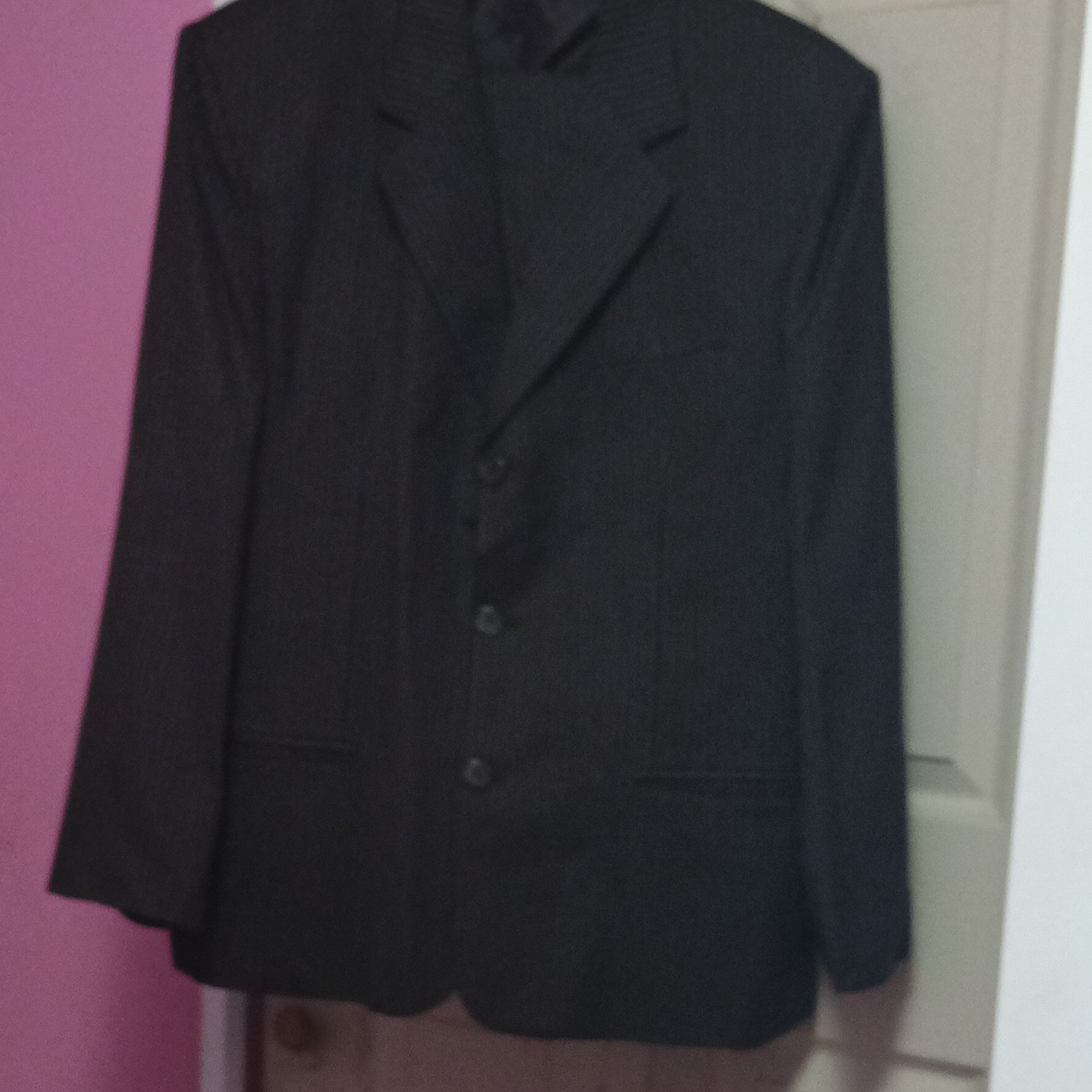 Men’s Striped Coat With Matching Pants Set Size Large