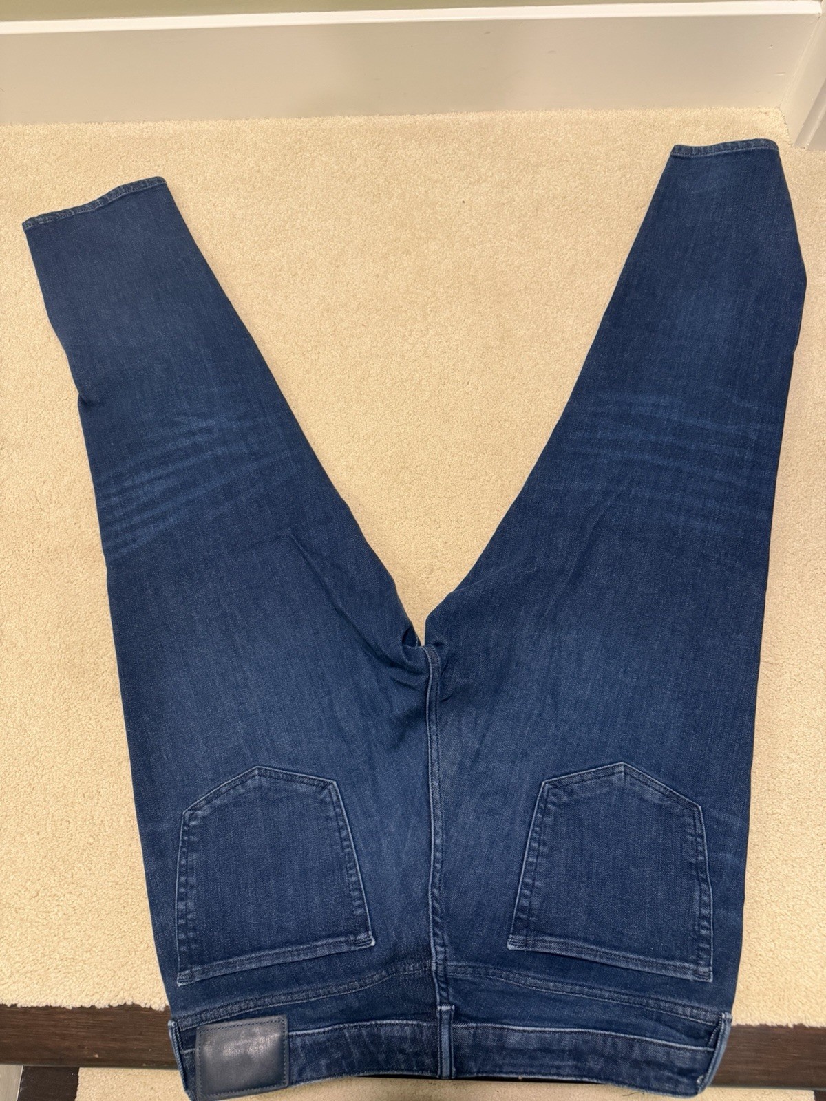 Bonobos Jeans Mens 33×32 Blue Straight Leg Faded Med Wash Denim Stretch Casual