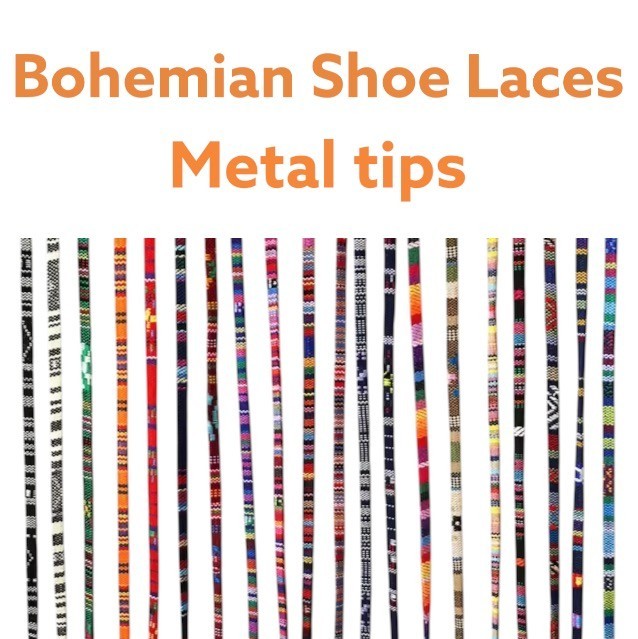 Bohemiam Shoe Laces All Sizes New Colors Metal Tips. Shipped from U.S.