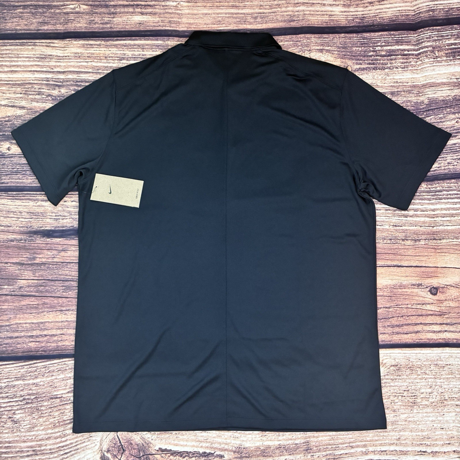 Nike Dri-FIT Mens Victory Solid Tennis Polo Shirt Black White Swoosh L DD8372
